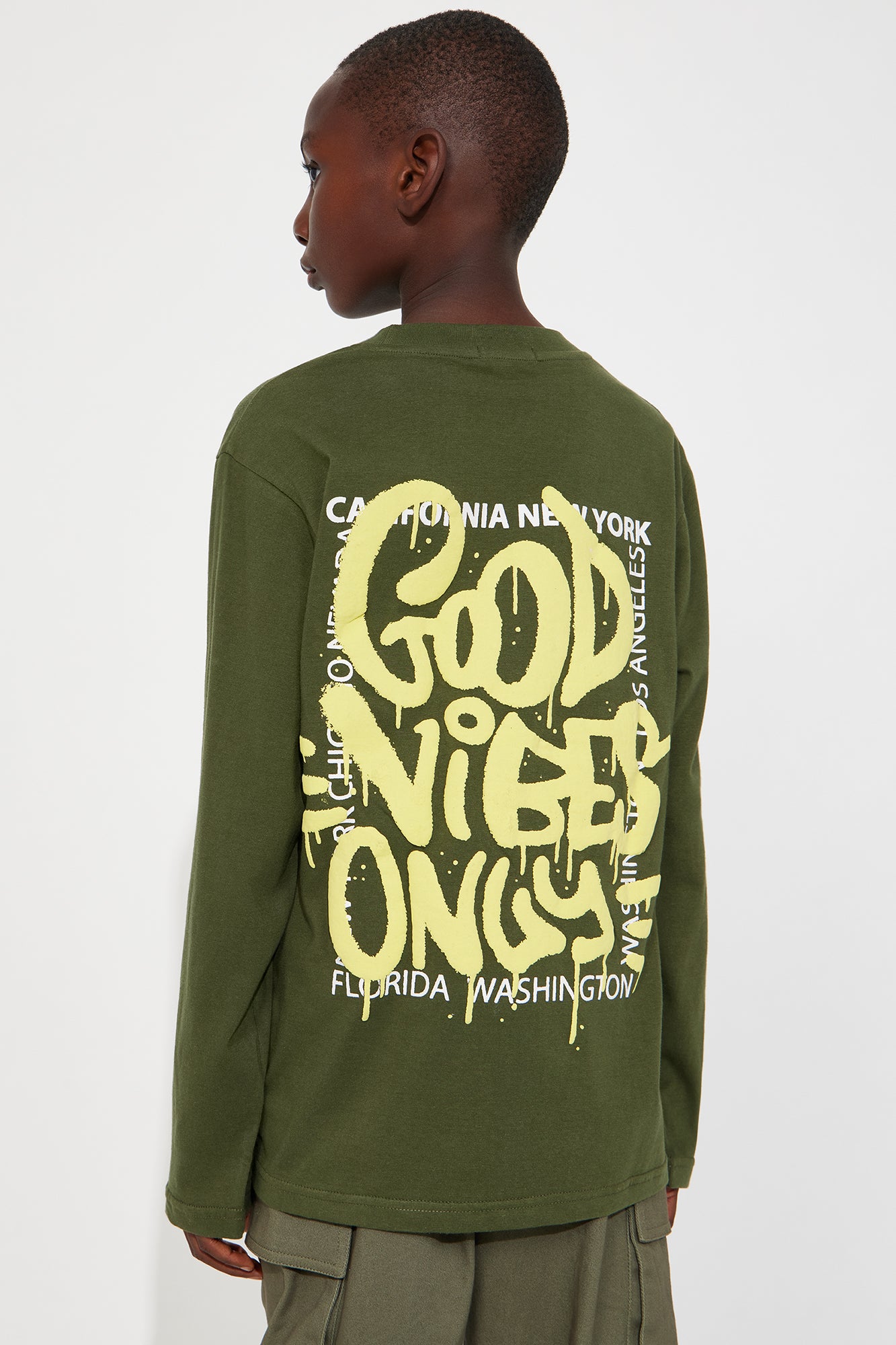 Mini Spray Can Good Vibes Only Front/Back Long Sleeve Tee