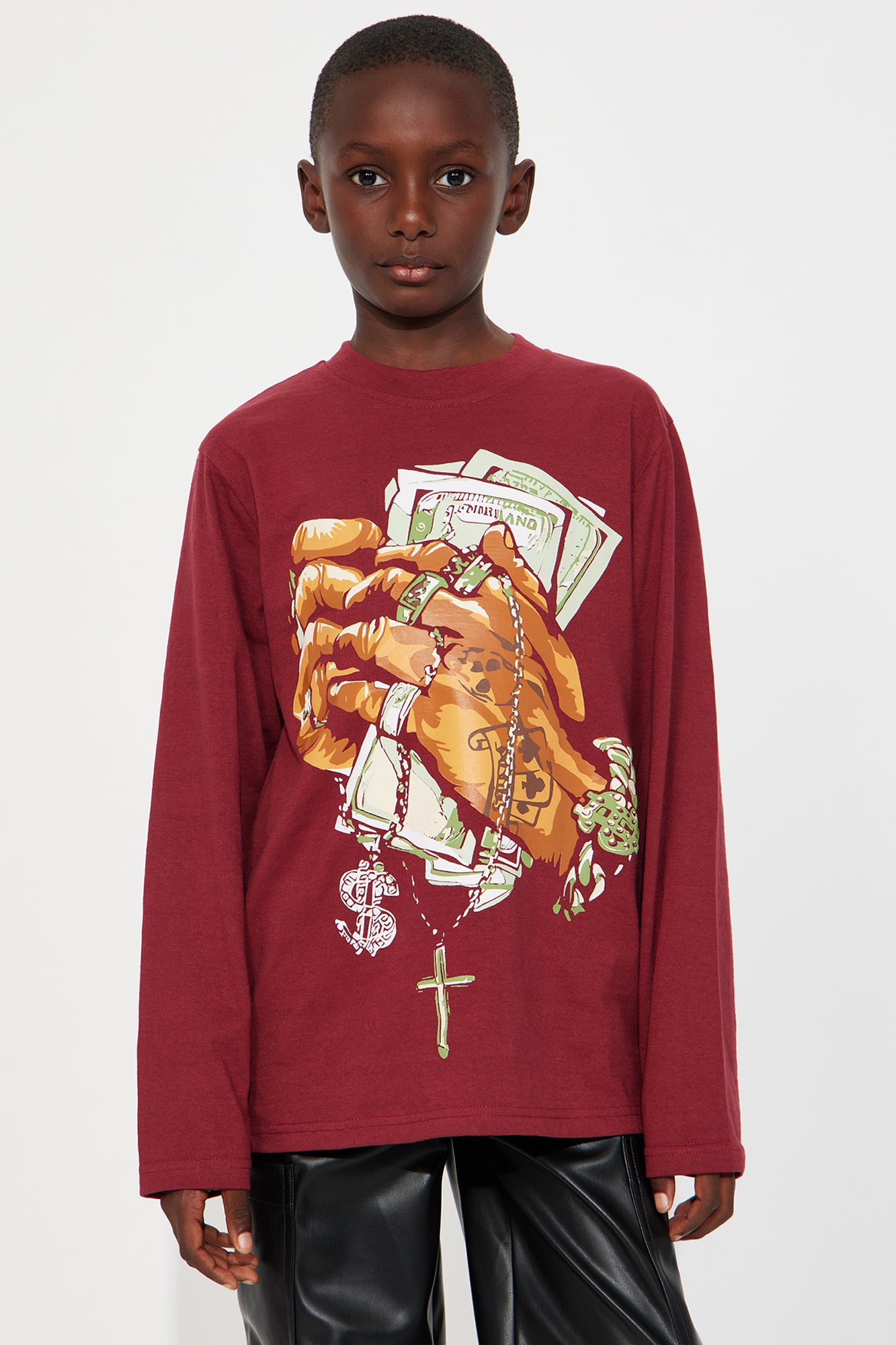 Mini Money And Chains Long Sleeve Tee