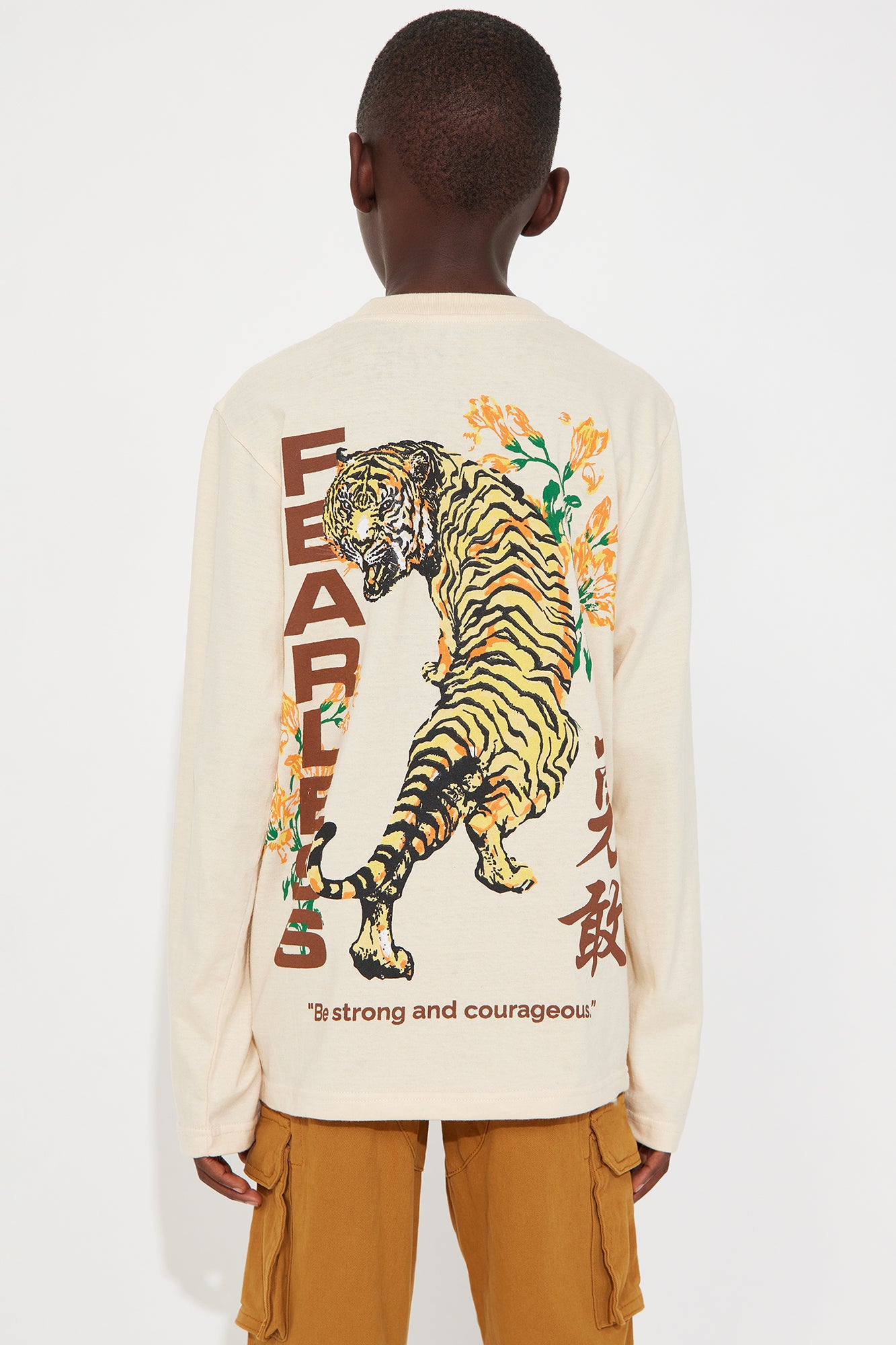 Mini Fearless Front/Back Long Sleeve Tee