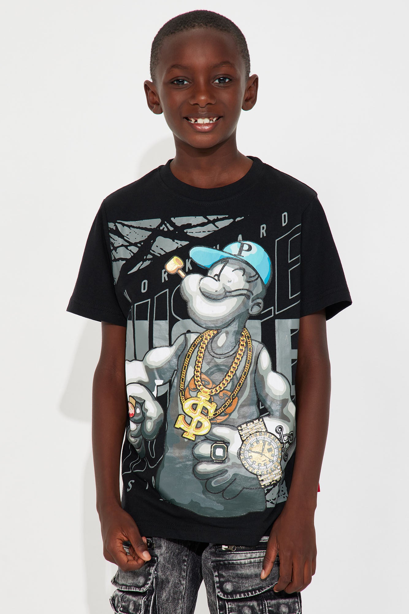 Mini Work Hard Hustle Printed T-Shirt