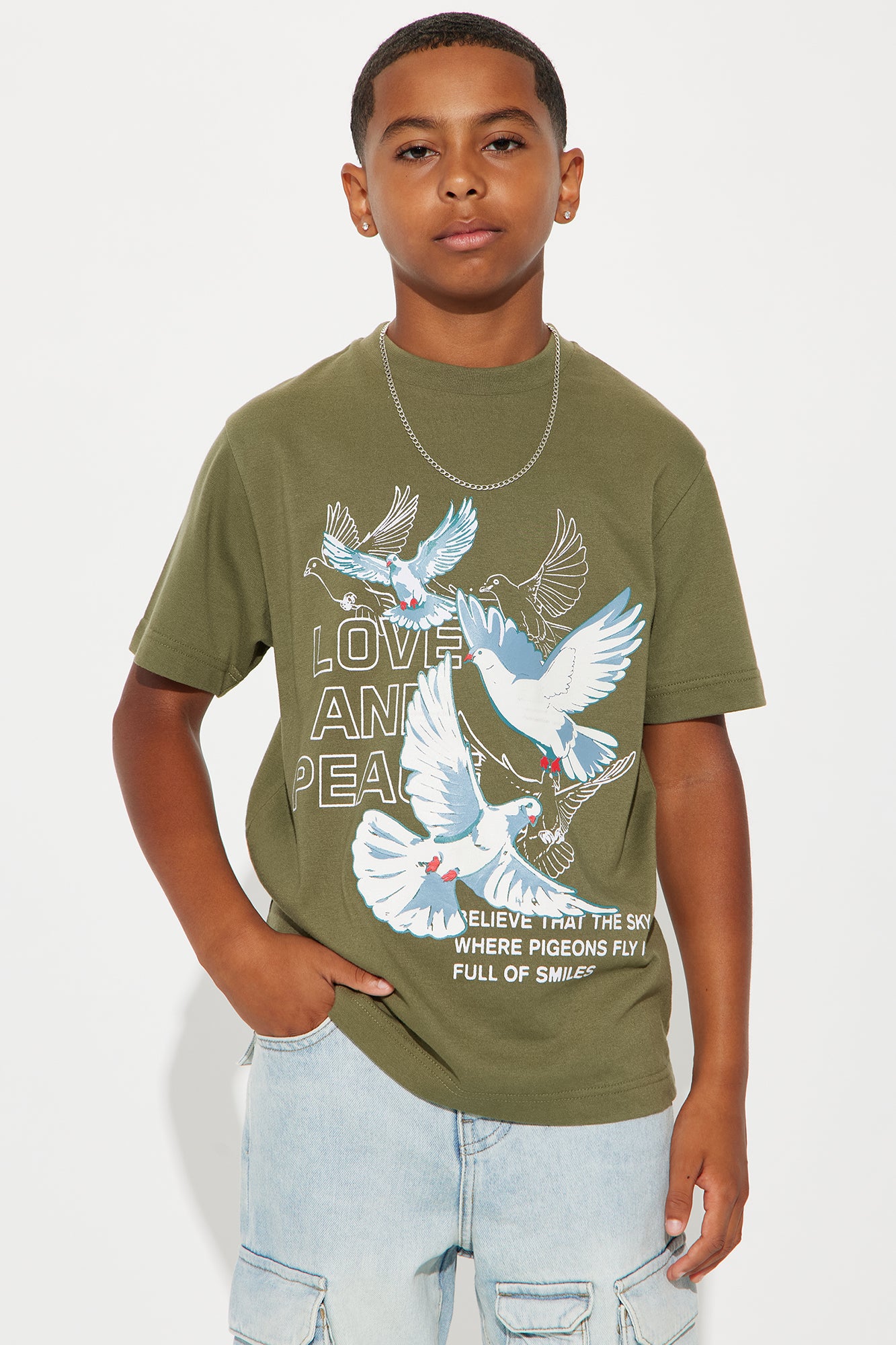 Mini Love And Peace Print T-Shirt