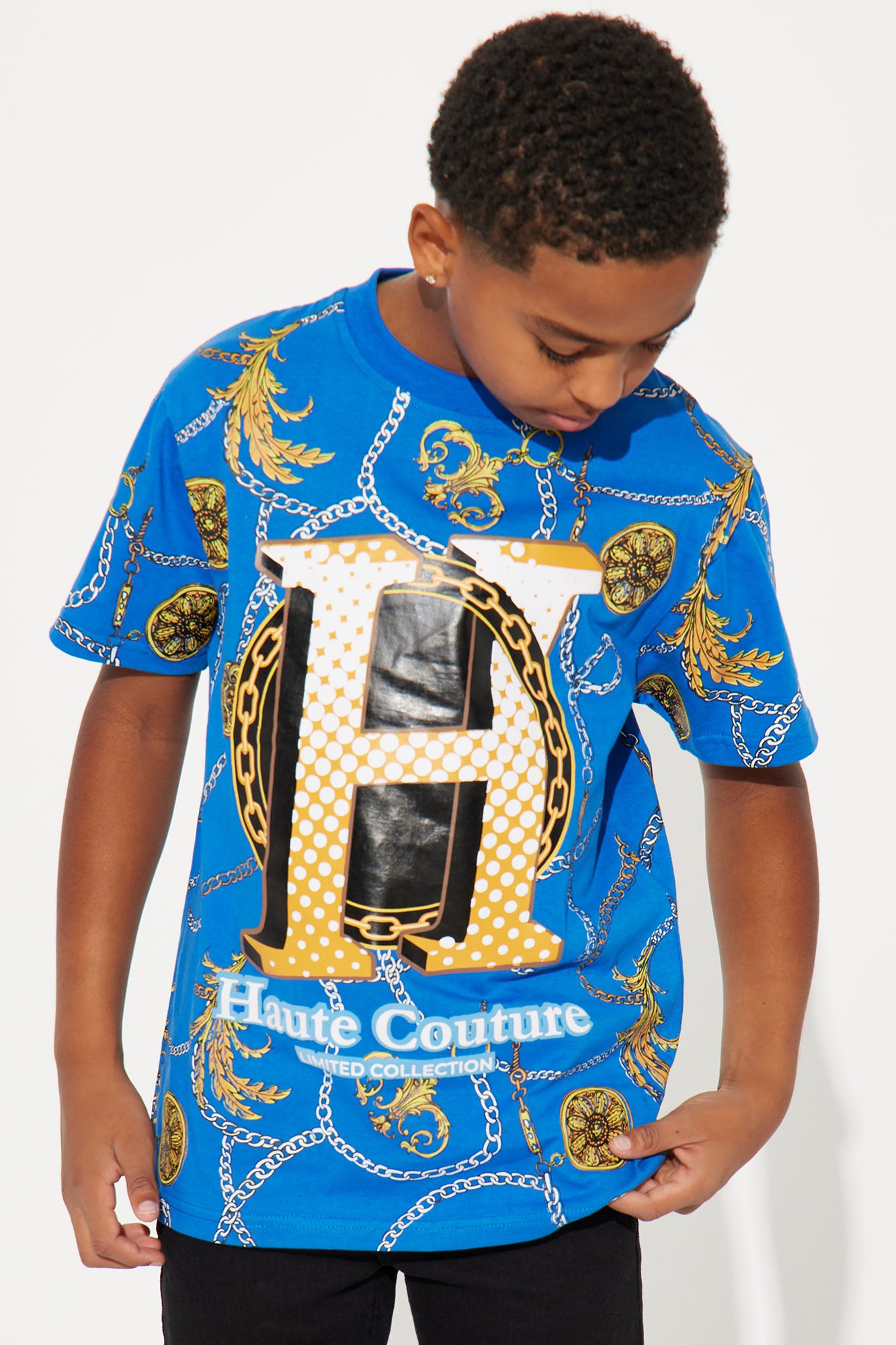 Mini Baroque Chain Haute Couture Short Sleeve Tee