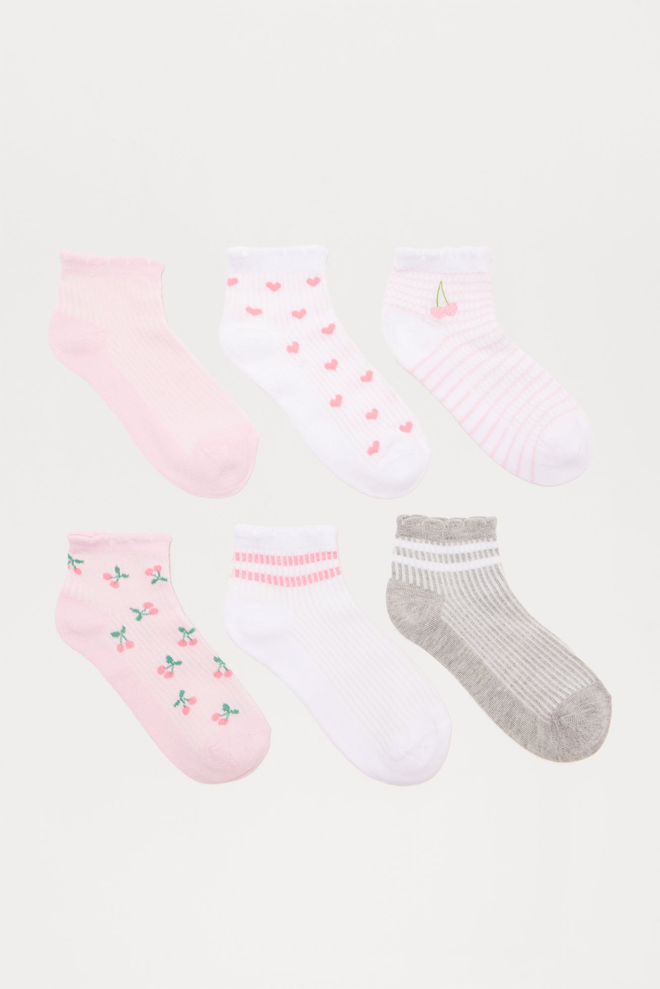 Cherry Cutie 6 Pack Socks