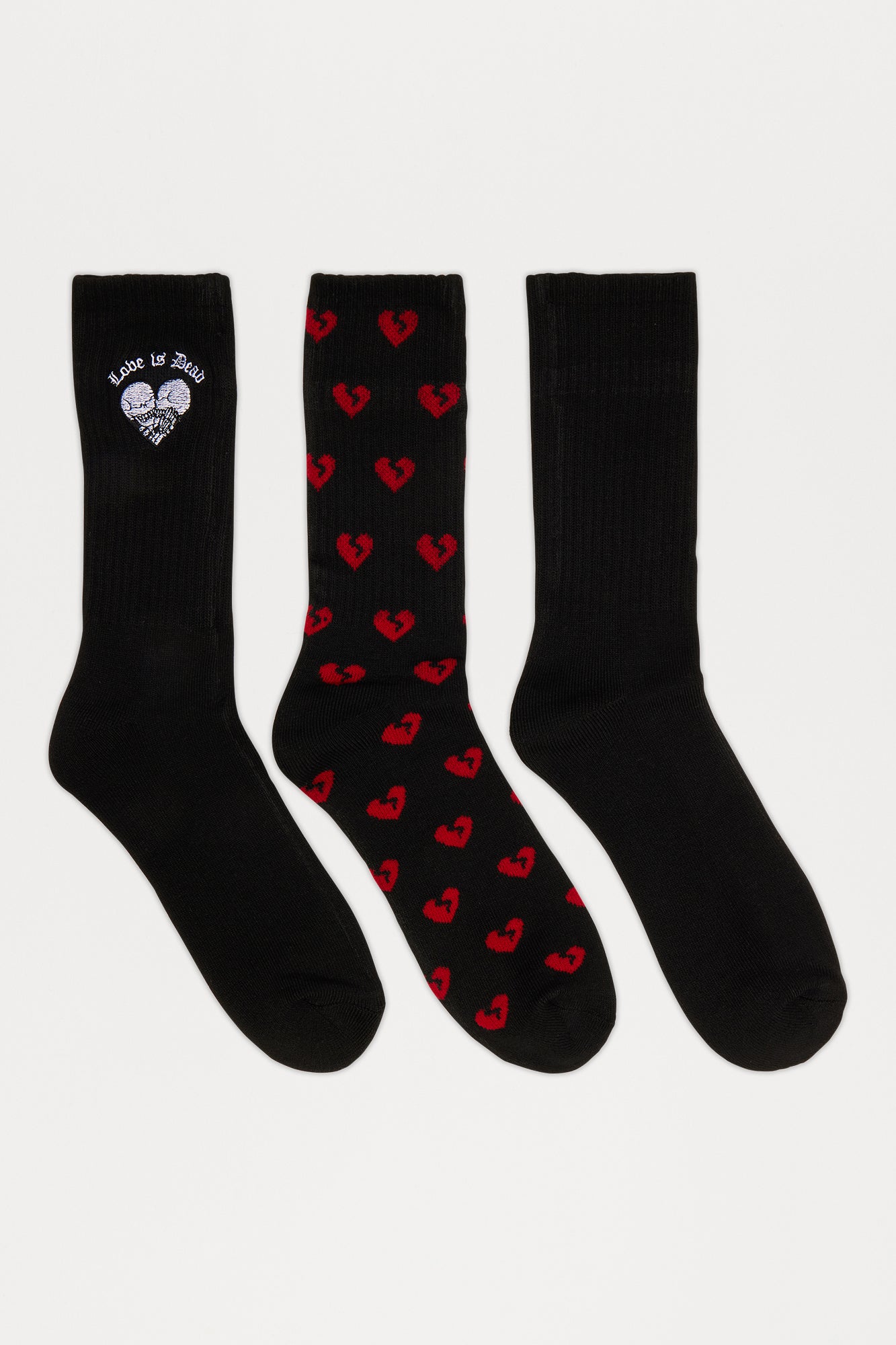 Love Is Dead 3 Pack Socks