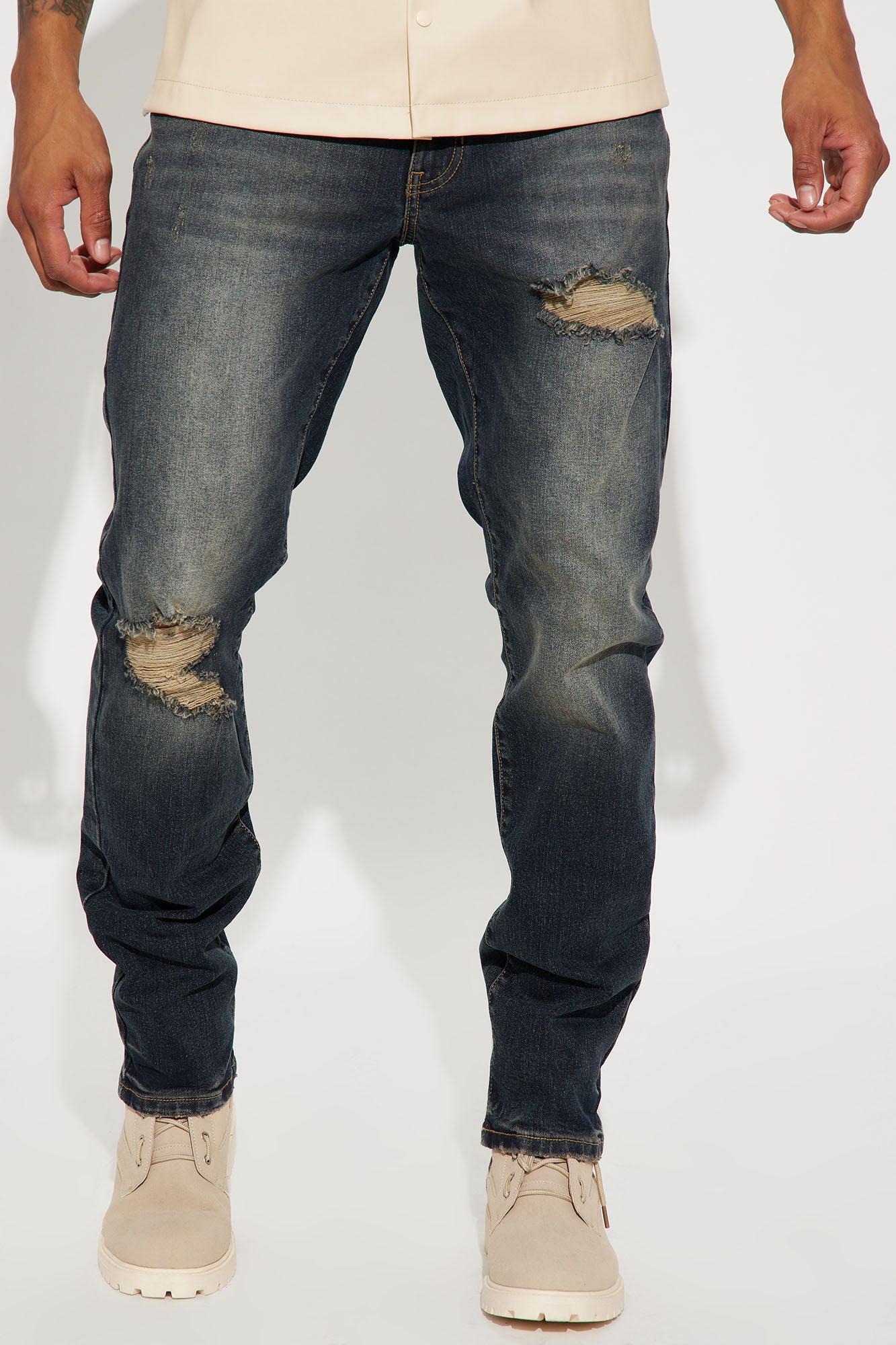 Day To Day Distressed Slim Jeans