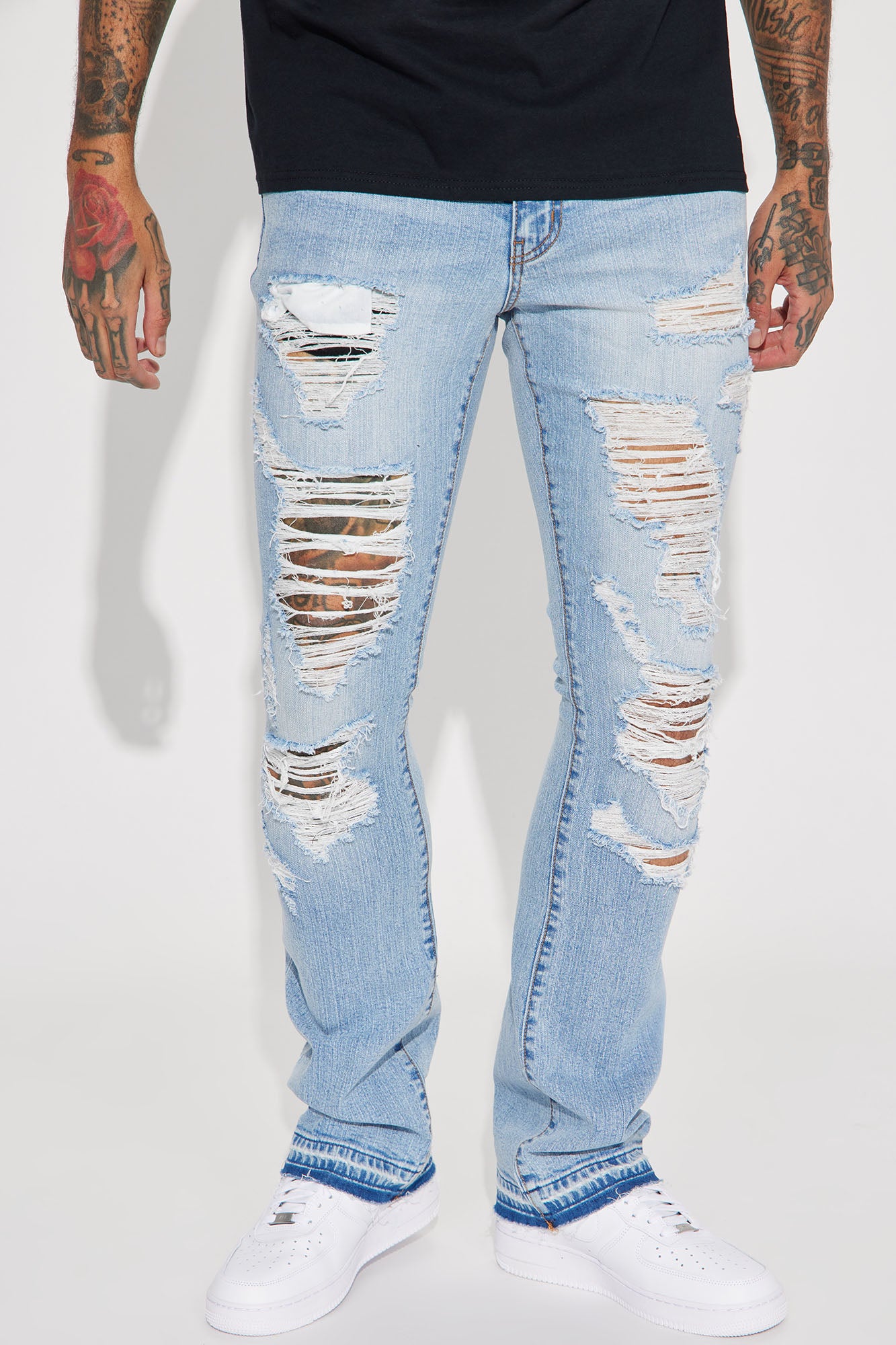Innovative Stacked Skinny Flare Jeans