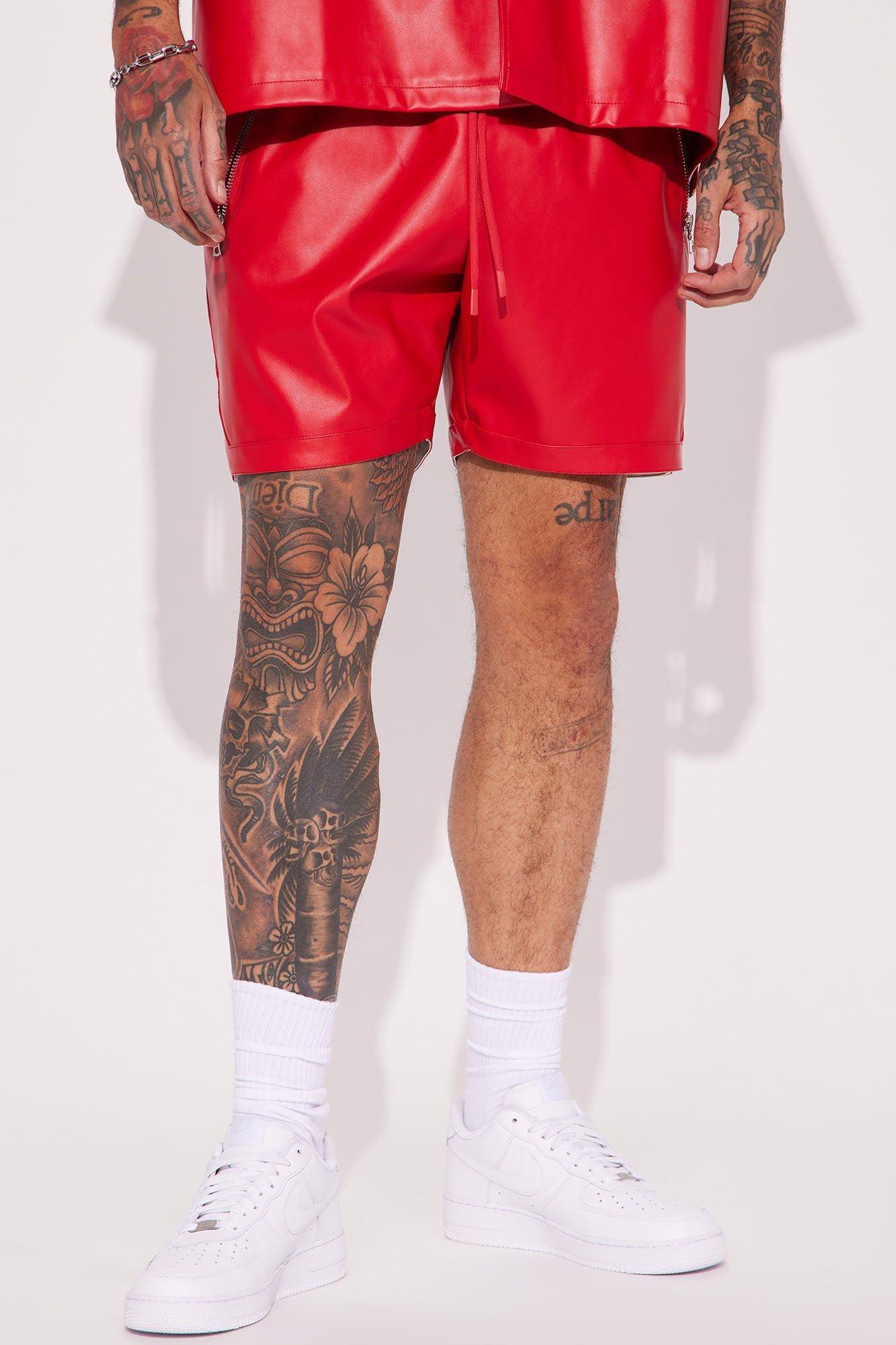 Slam Dunk Faux Leather Shorts
