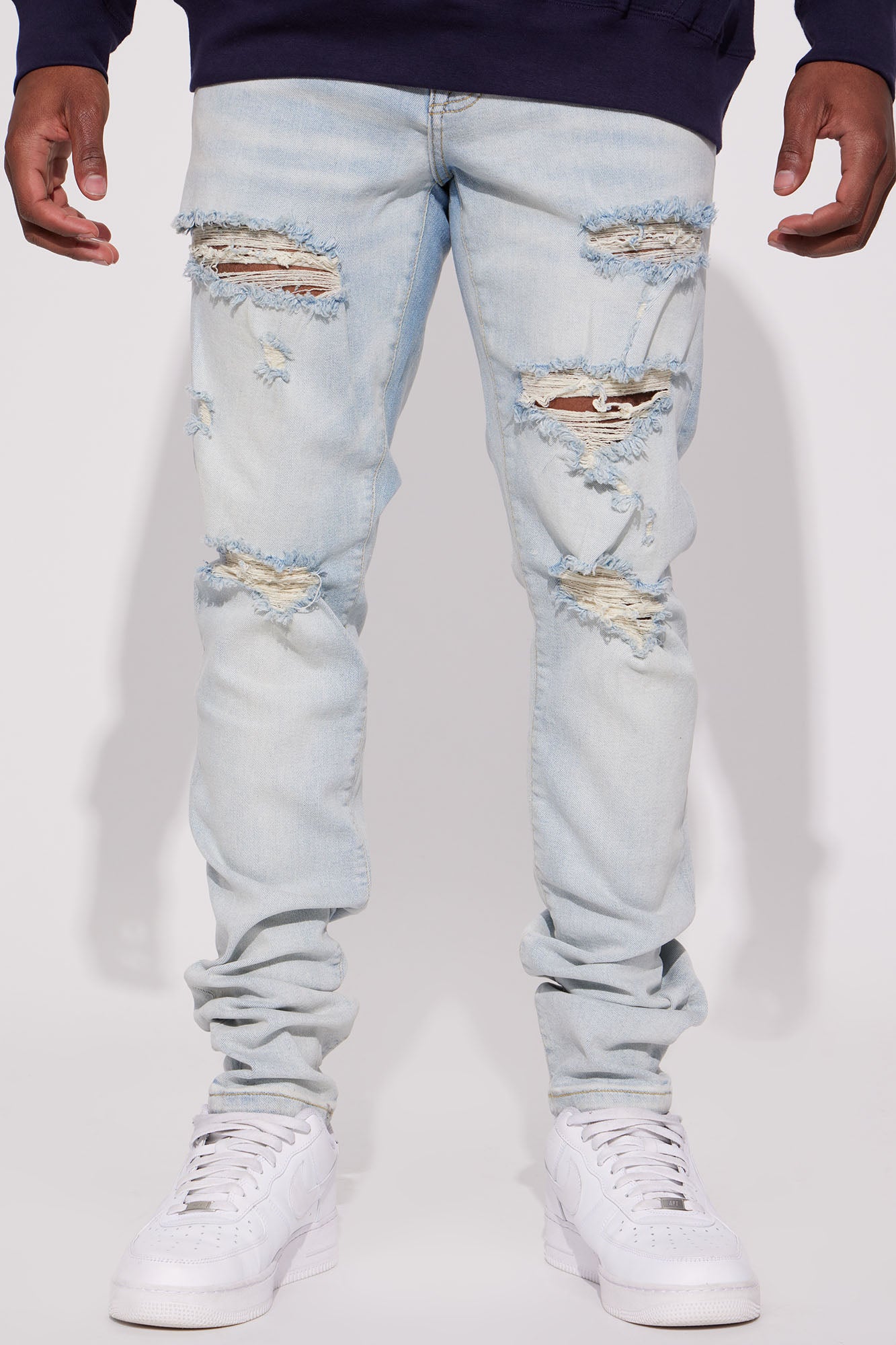 Down Hill Stacked Skinny Jeans