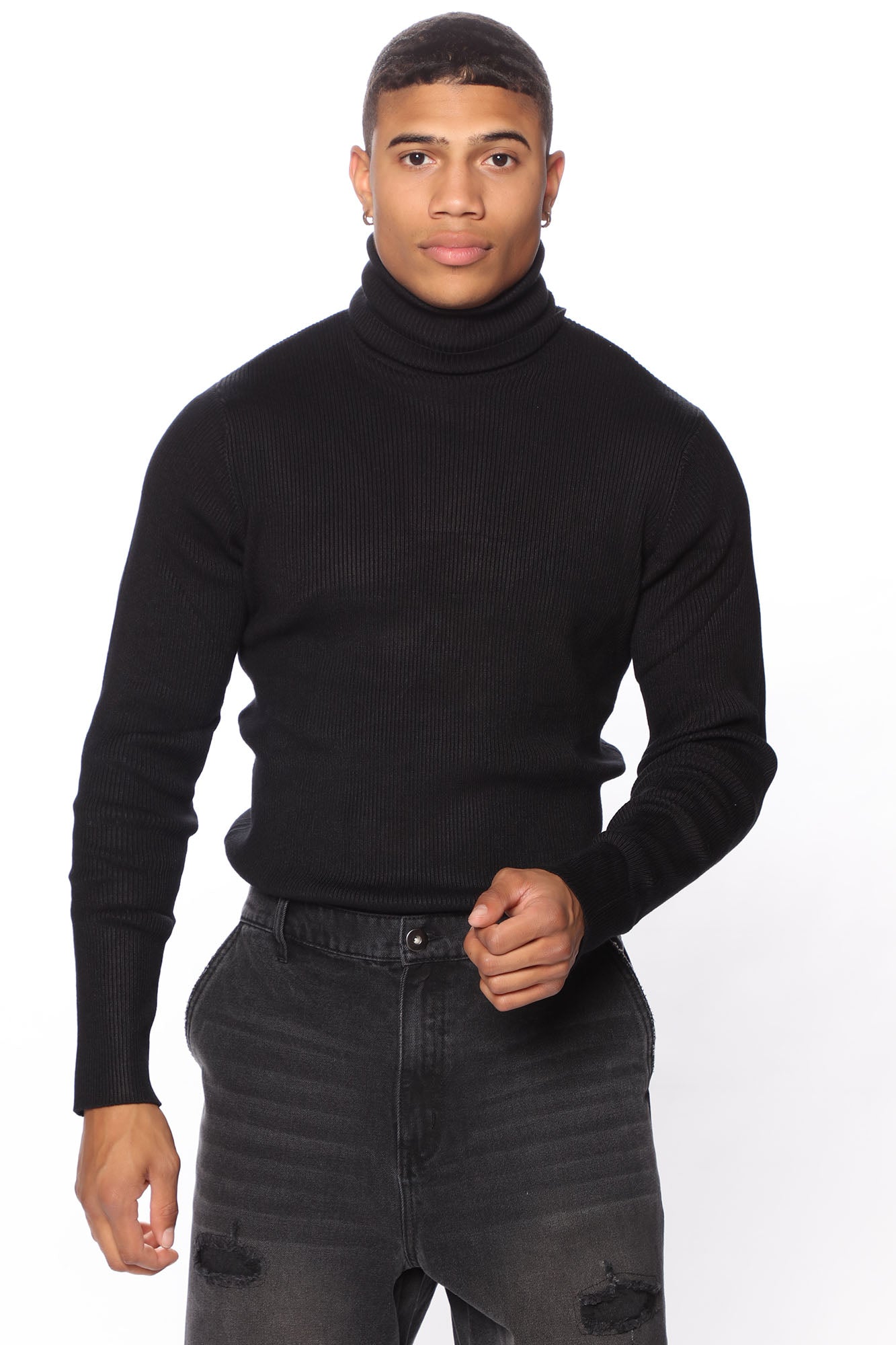 Viscose Ribbed Turtleneck