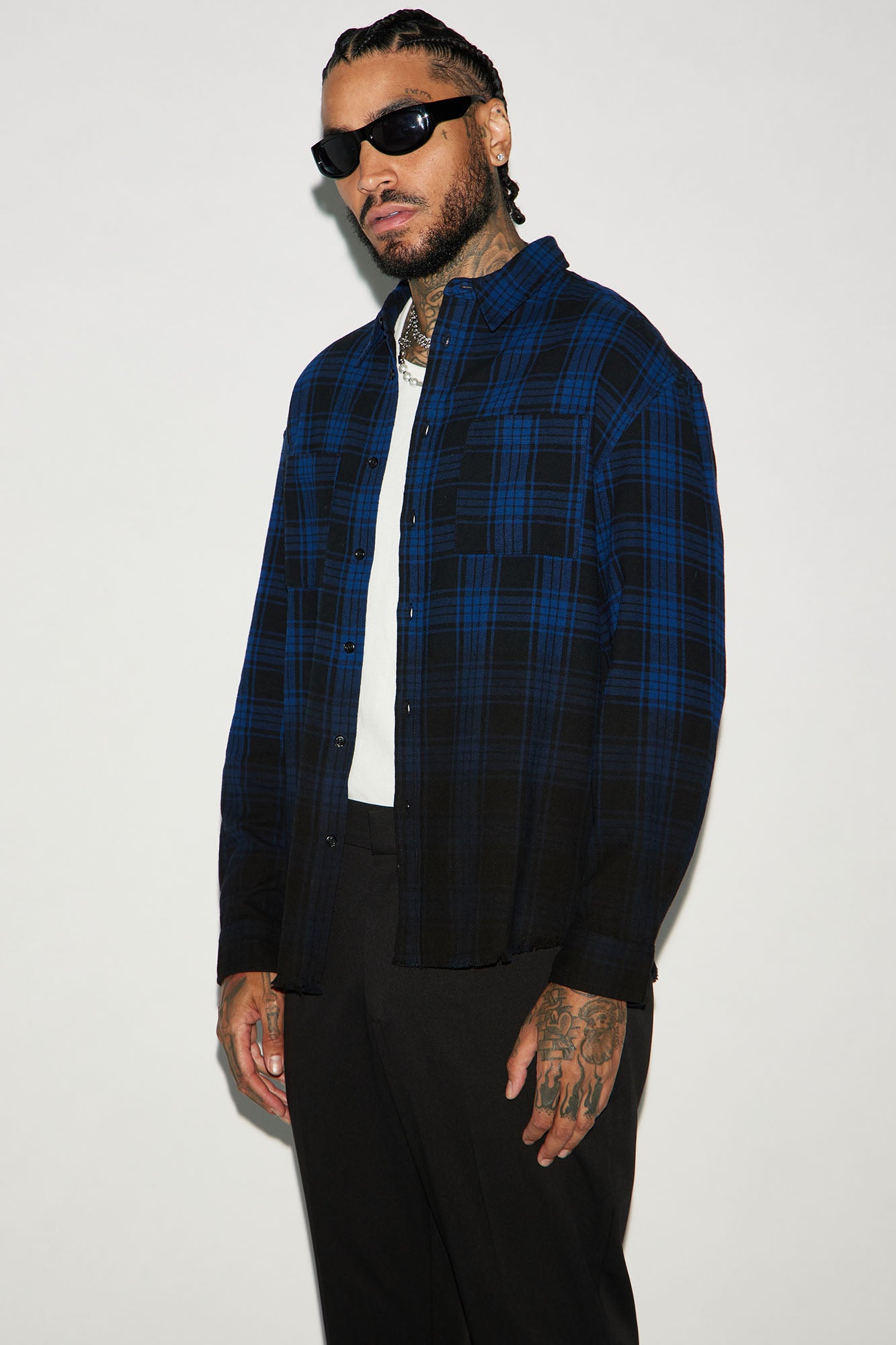 Sunset Dip Dye Flannel Shirt