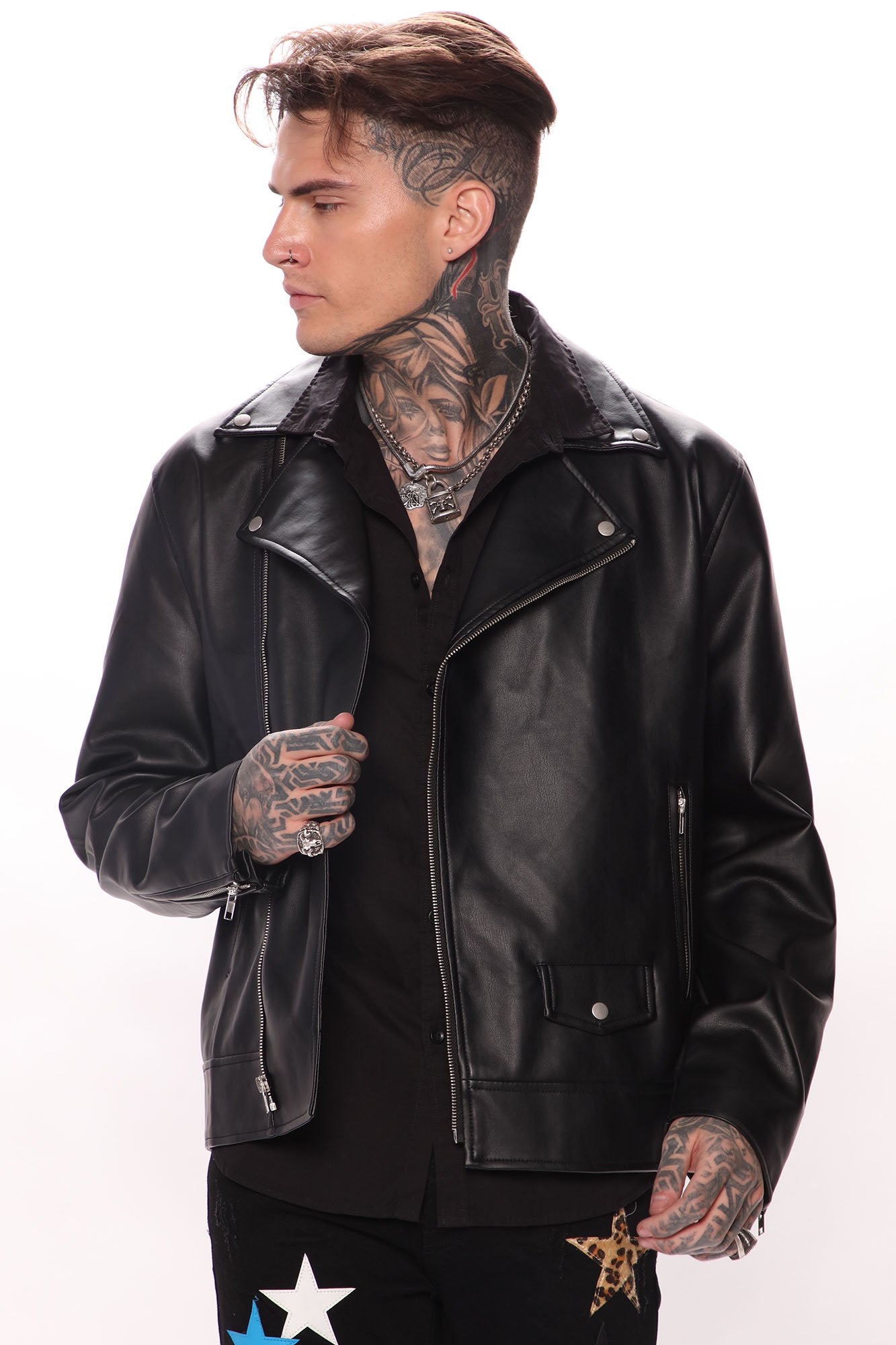 Off Limits Faux Leather Moto Jacket