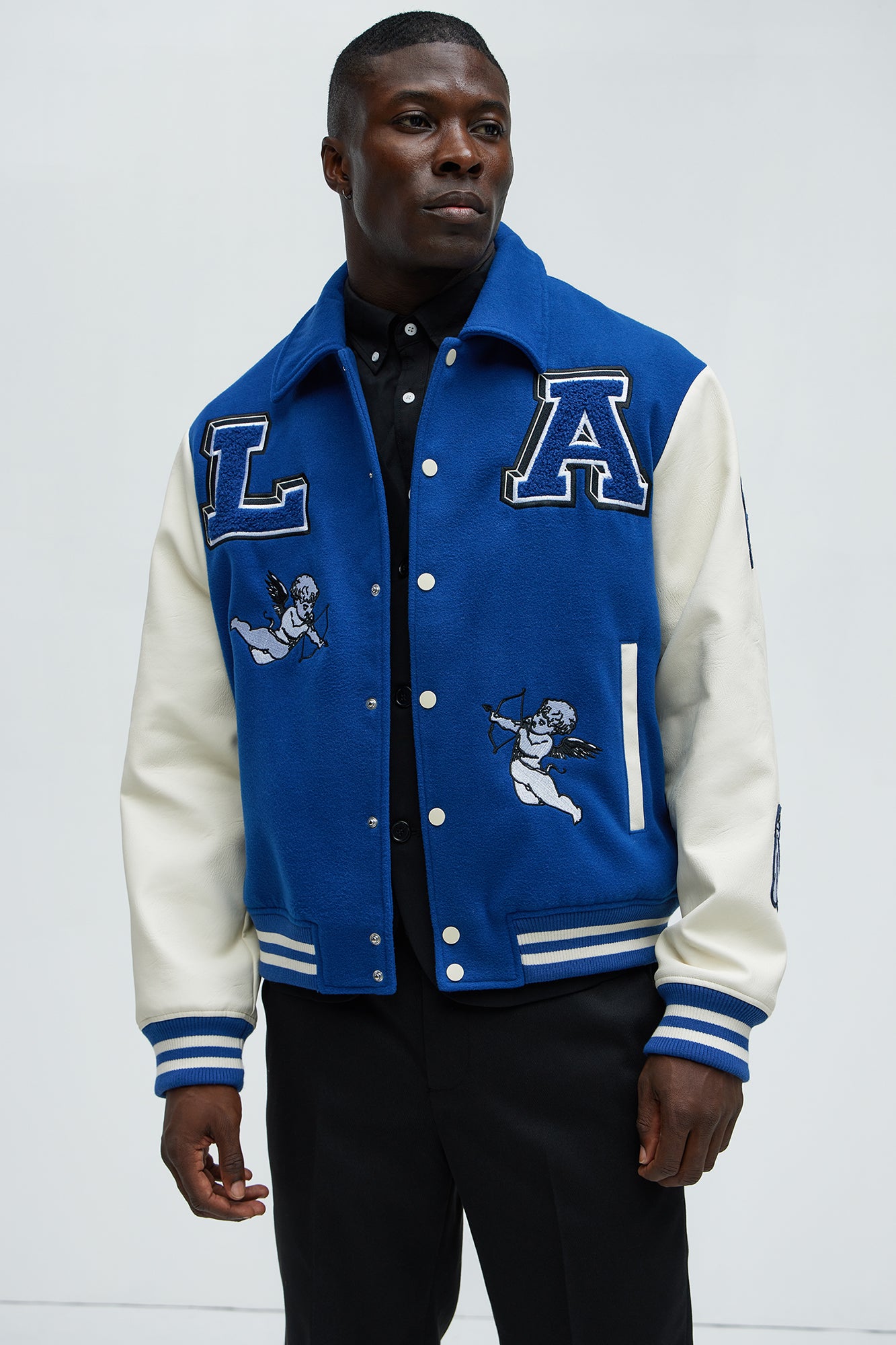 LA Patchwork Varsity Jacket