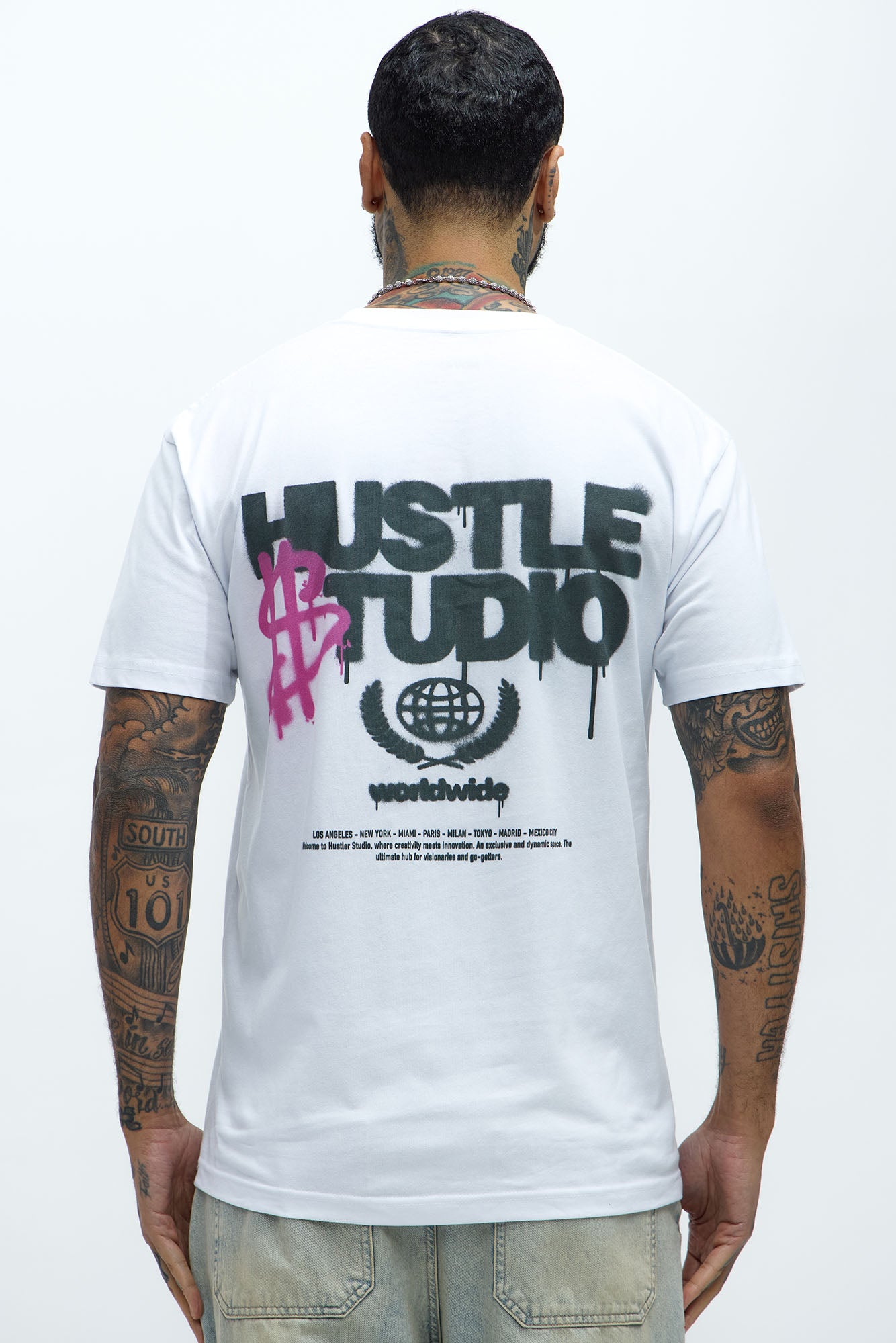 Hustle Studio Worldwide Short Sleeve Tee