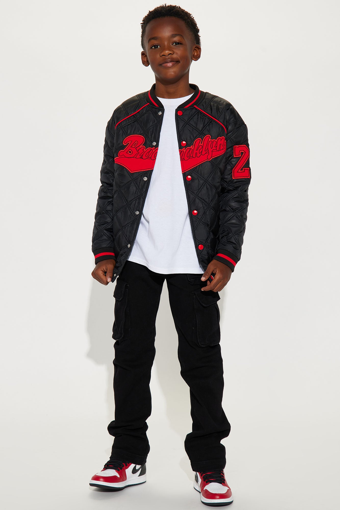 Mini Brooklyn Quilted Bomber Sports Jacket