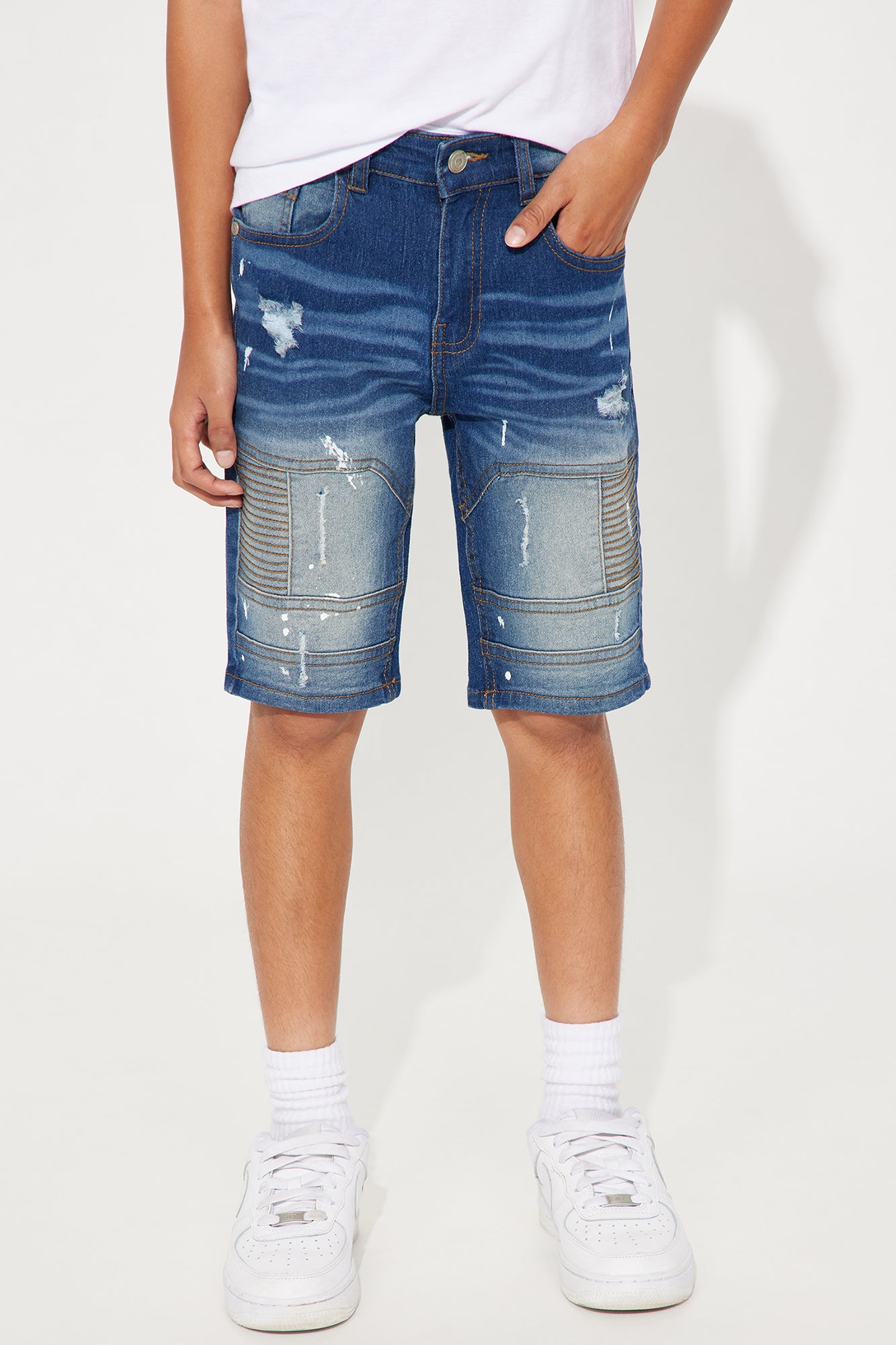 Mini Moto King Denim Shorts