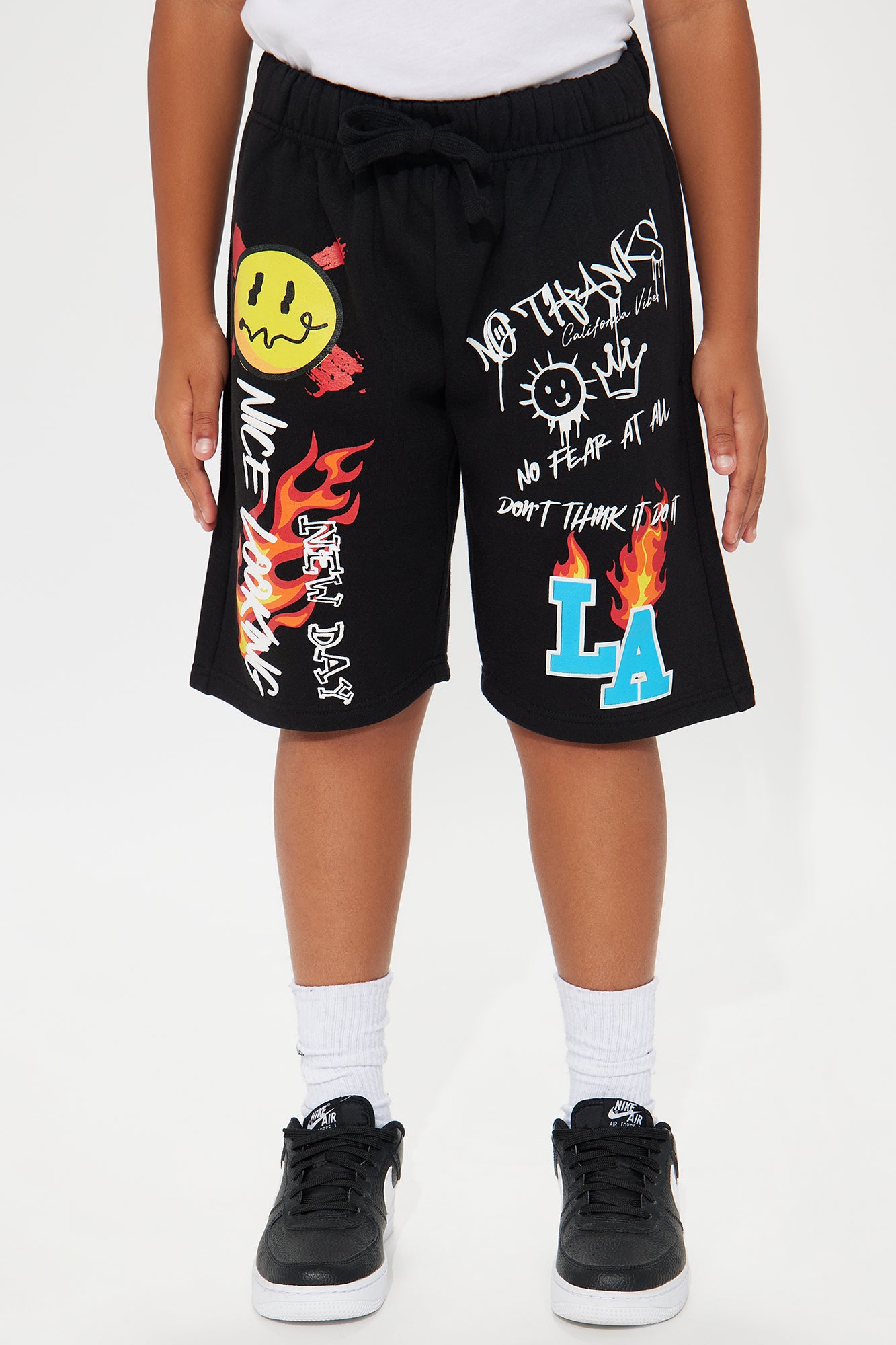 Mini No Thanks Fleece Shorts