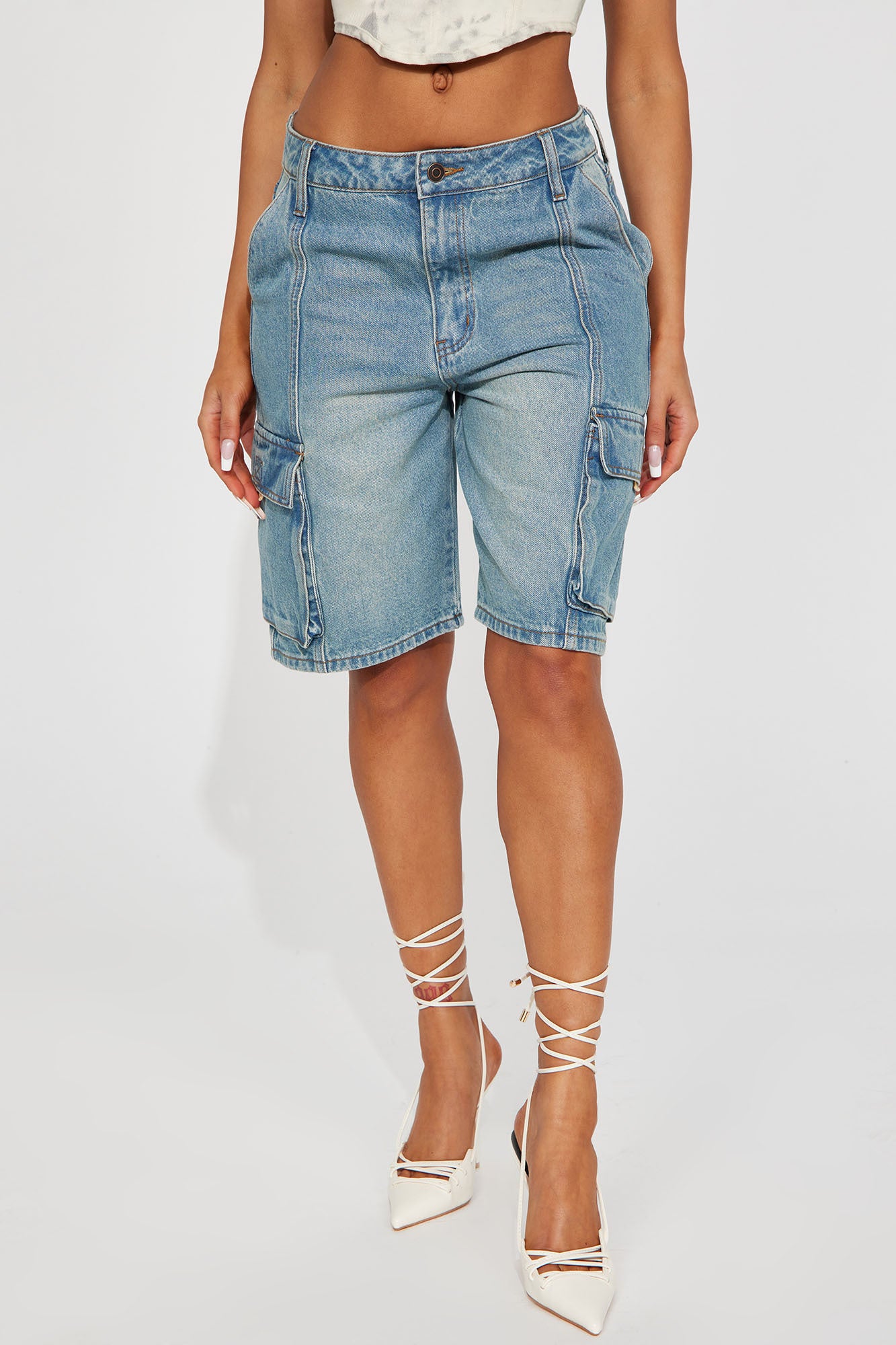 Cameron Denim Cargo Shorts