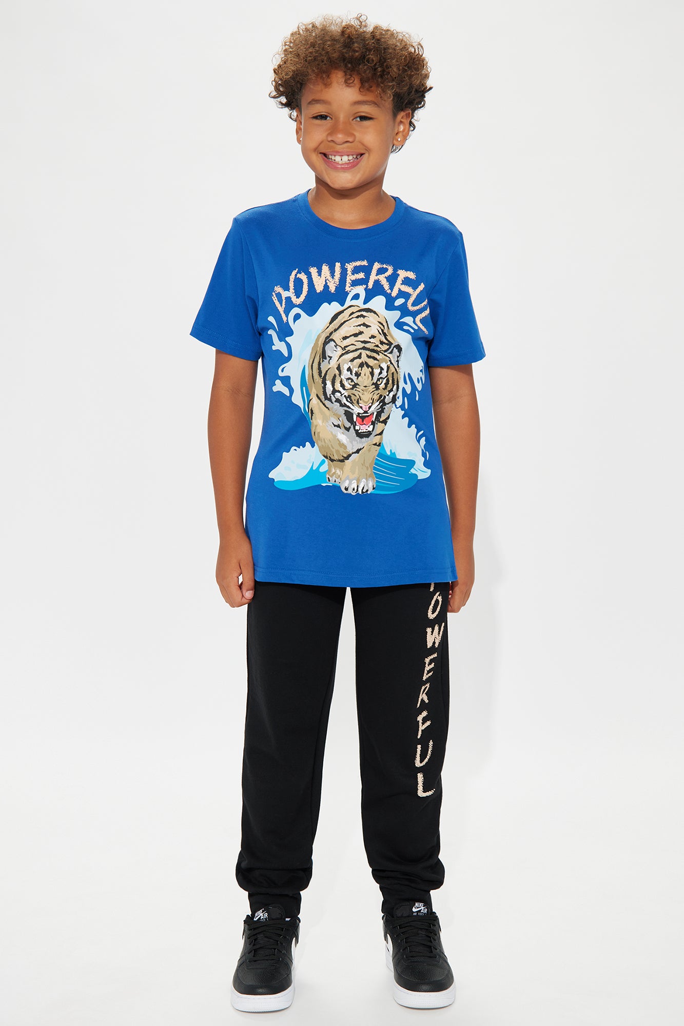 Mini Powerful Tiger Fleece Jogger Set