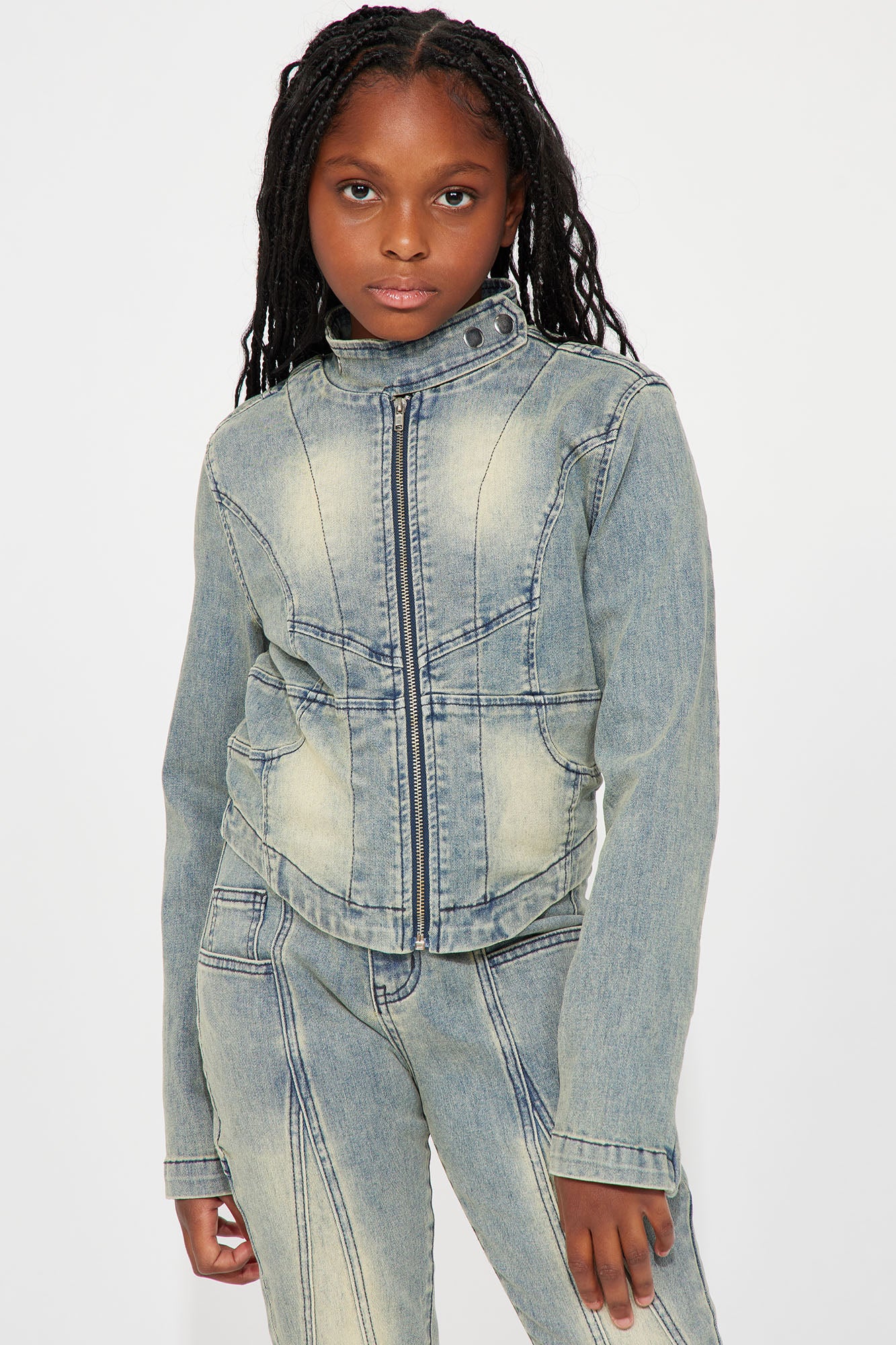 Mini Moto Mayhem Stretch Denim Jacket