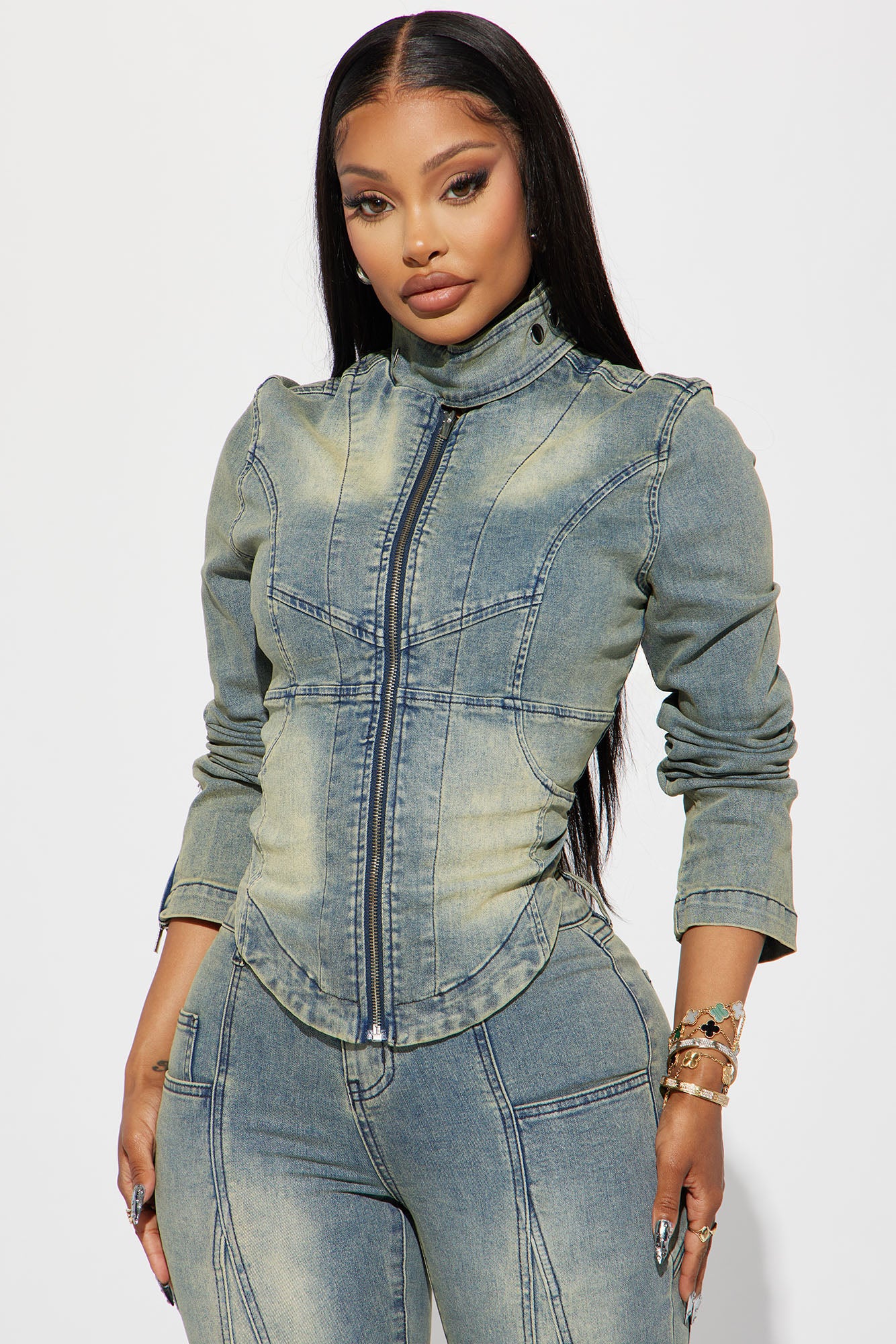 Moto Mayhem Stretch Denim Jacket