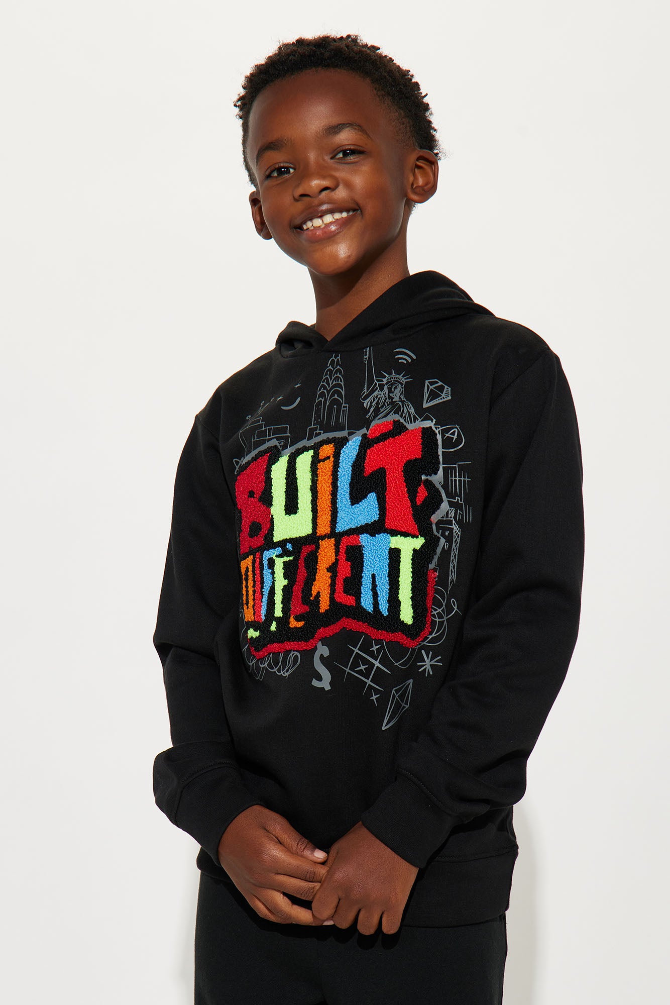 Mini Built Different Patch Fleece Hoodie