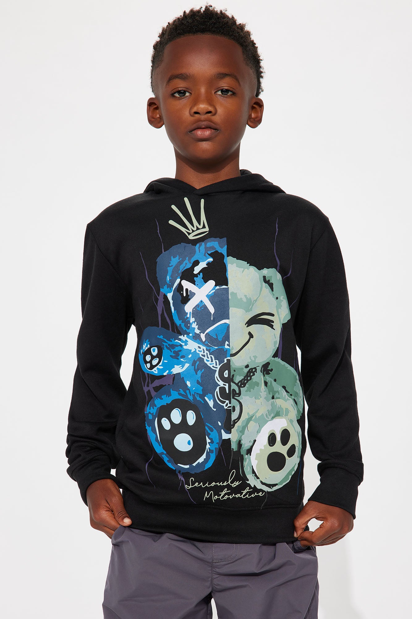 Mini King Teddy Fleece Hoodie