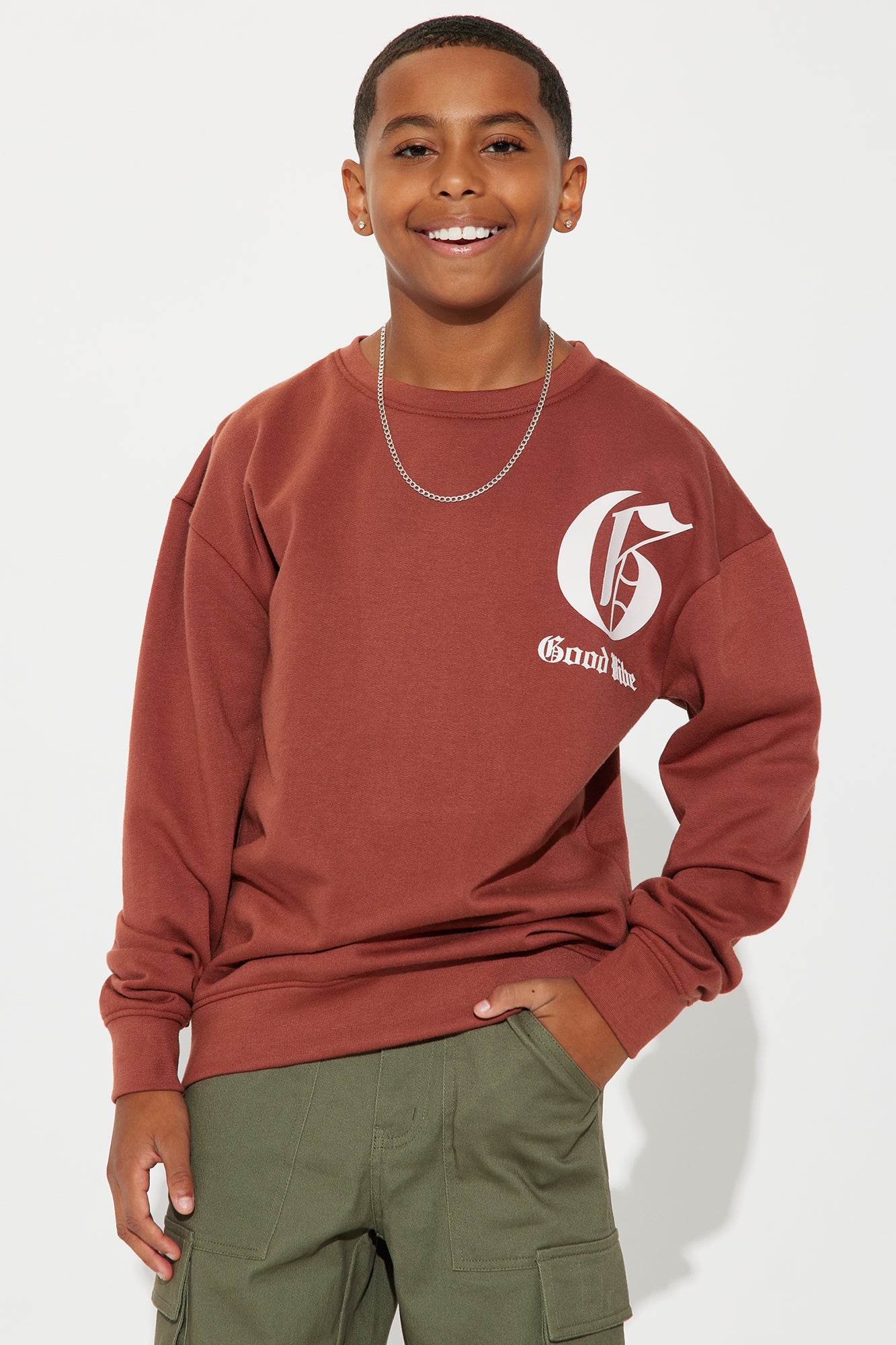 Mini Good Vibe Fleece Sweatshirt
