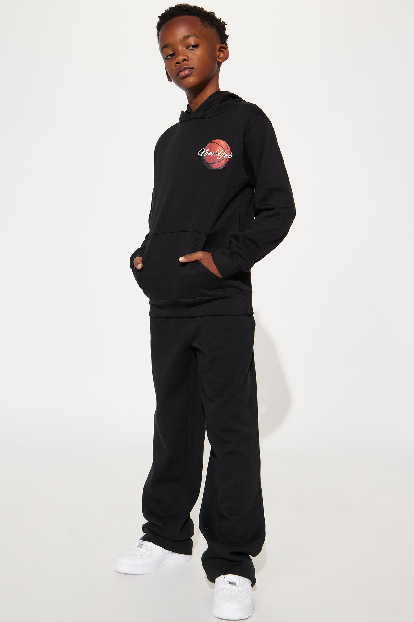 Mini New York Basketball Team Fleece Pullover Hoodie