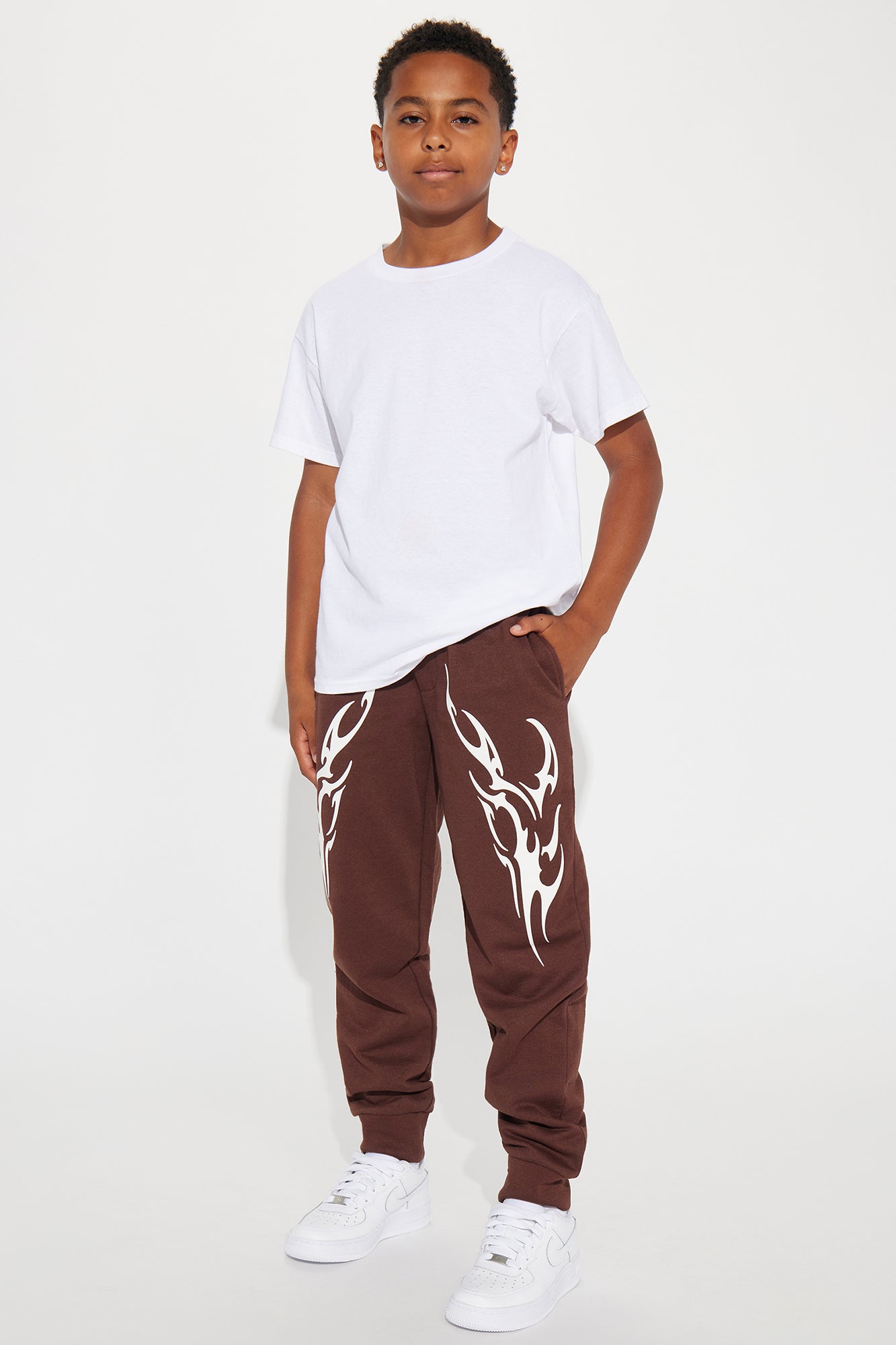Mini Fire Flames Fleece Jogger Pant