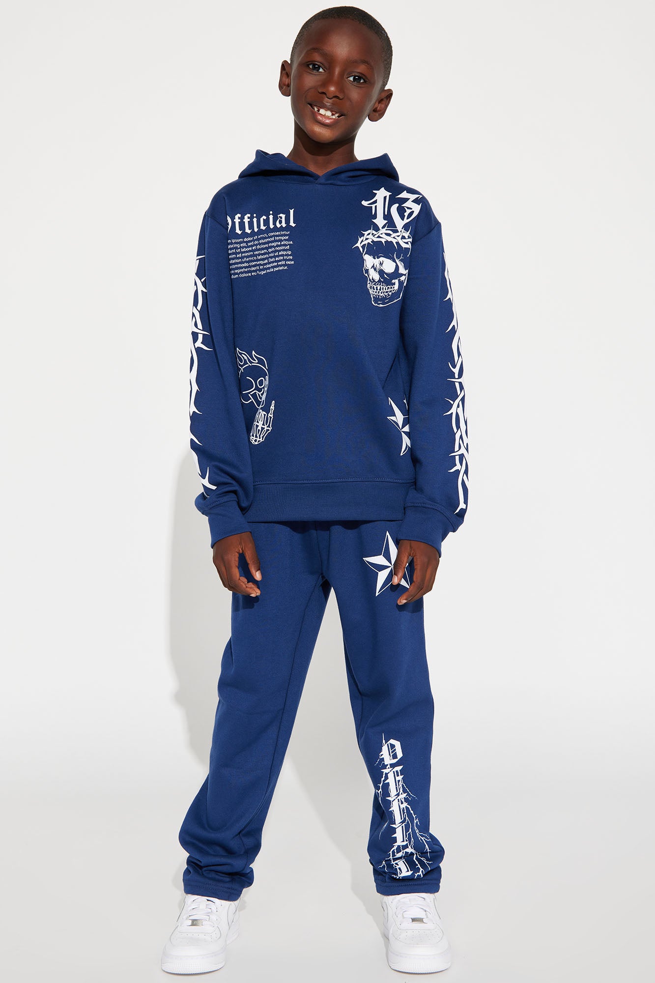 Mini Official Fleece Hoodie And Flare Bottom Pant Set