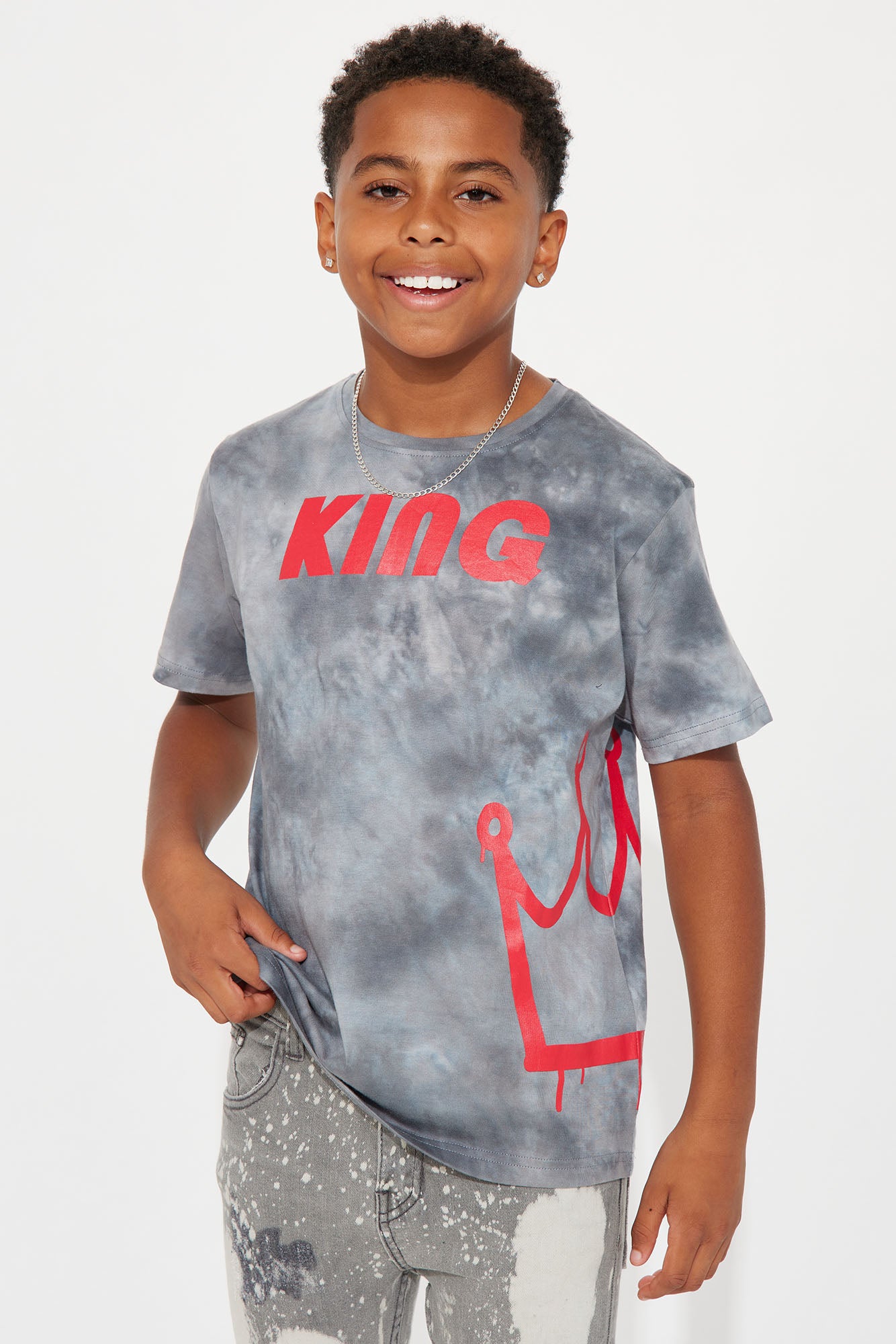 Mini The New King Is Around Mineral Wash Tee