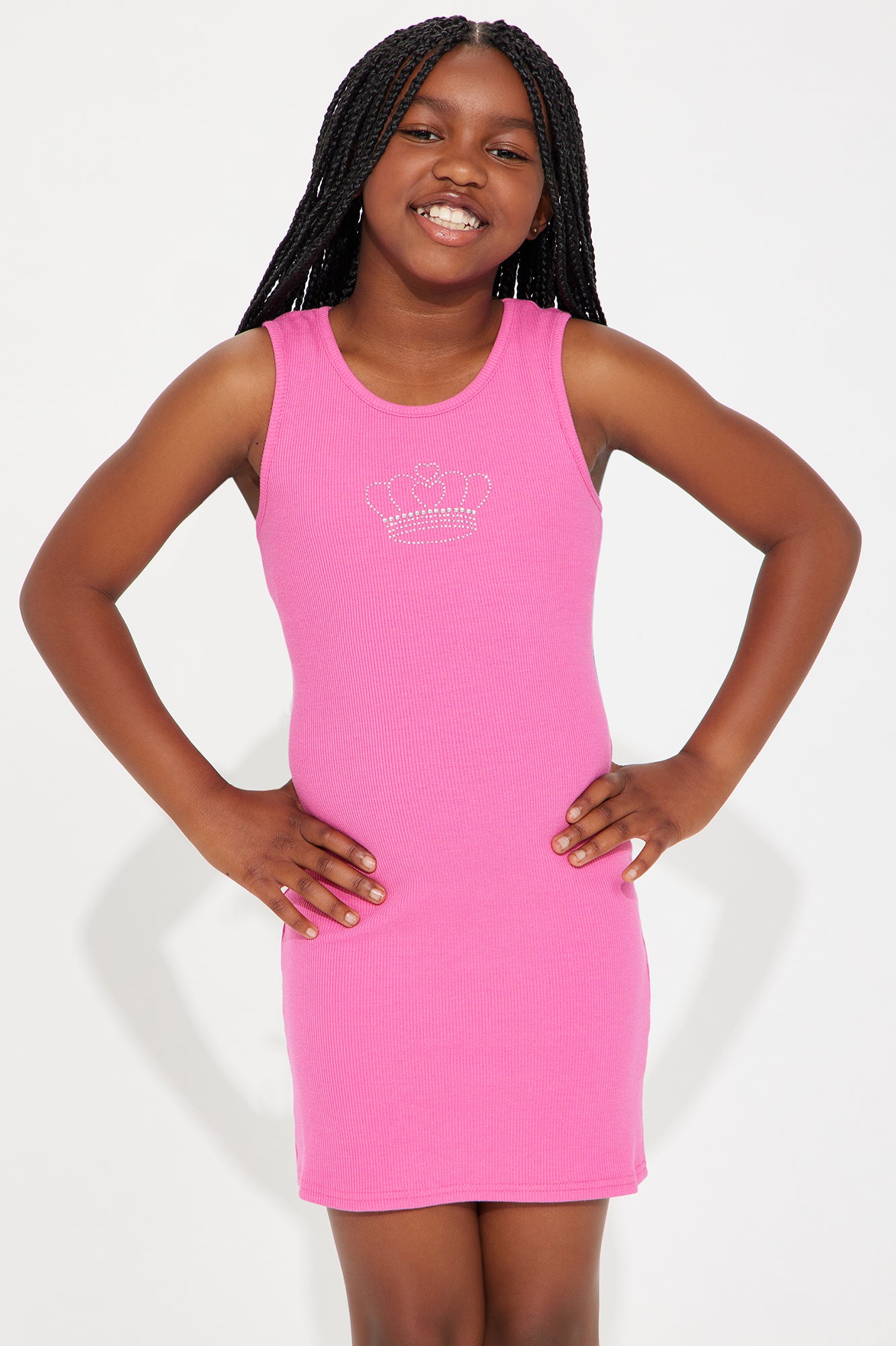 Mini Center Of Attention Rhinestone Dress
