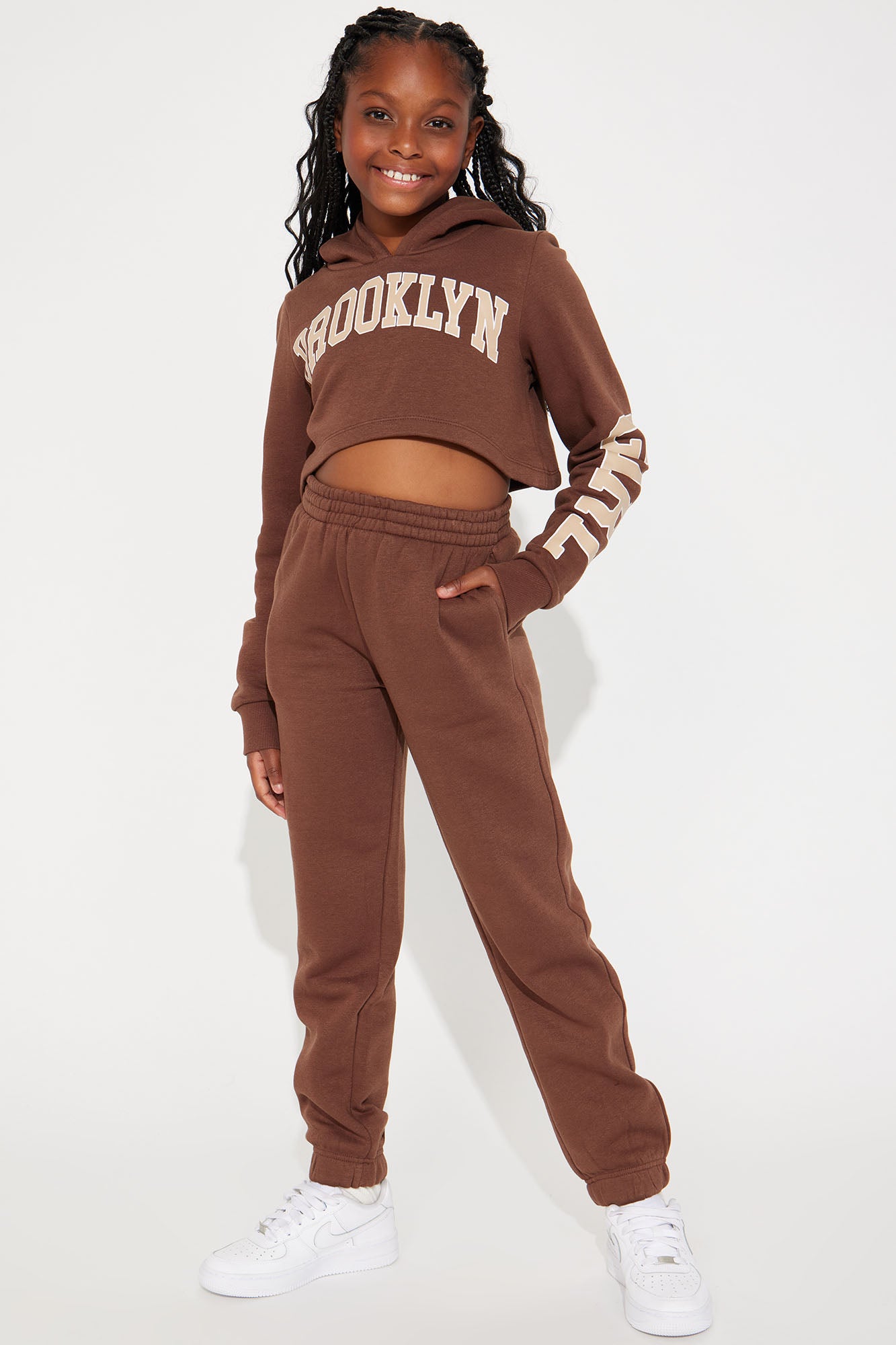 Mini Brooklyn Girl Cropped Fleece Jogger