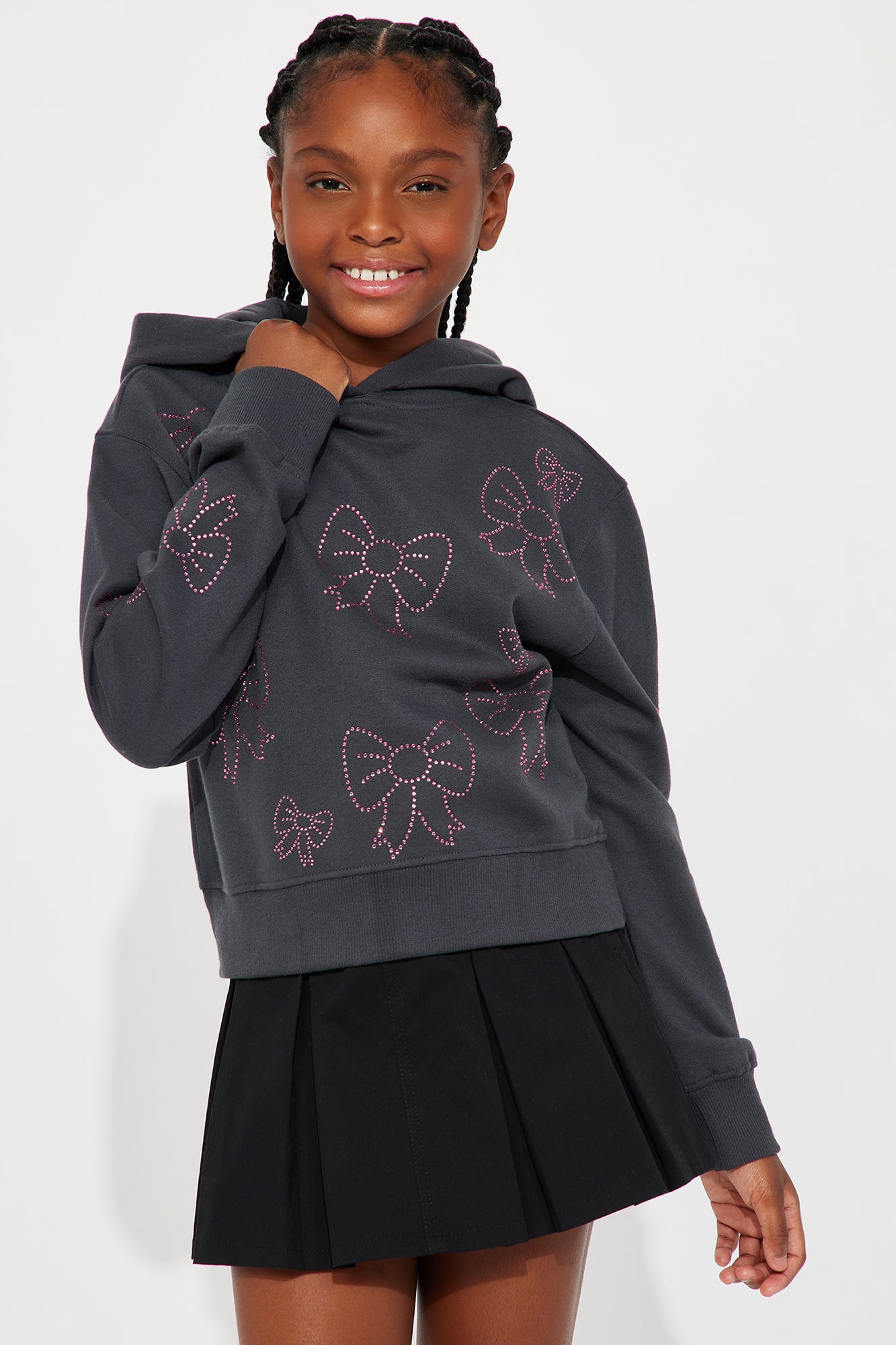 Mini Pink Rhinestones Hoodie