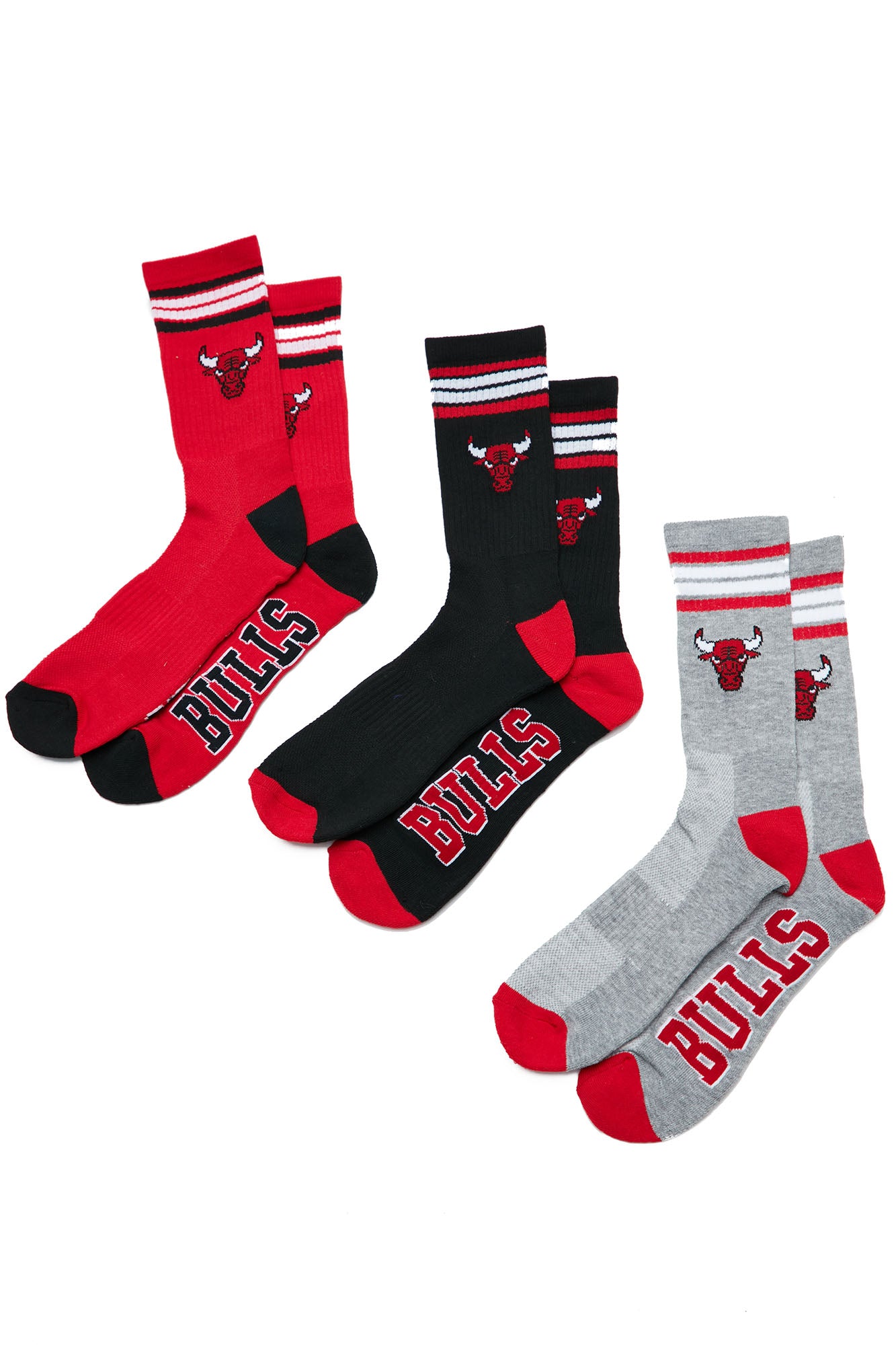 Bulls Athletic Crew Socks 3 Pack