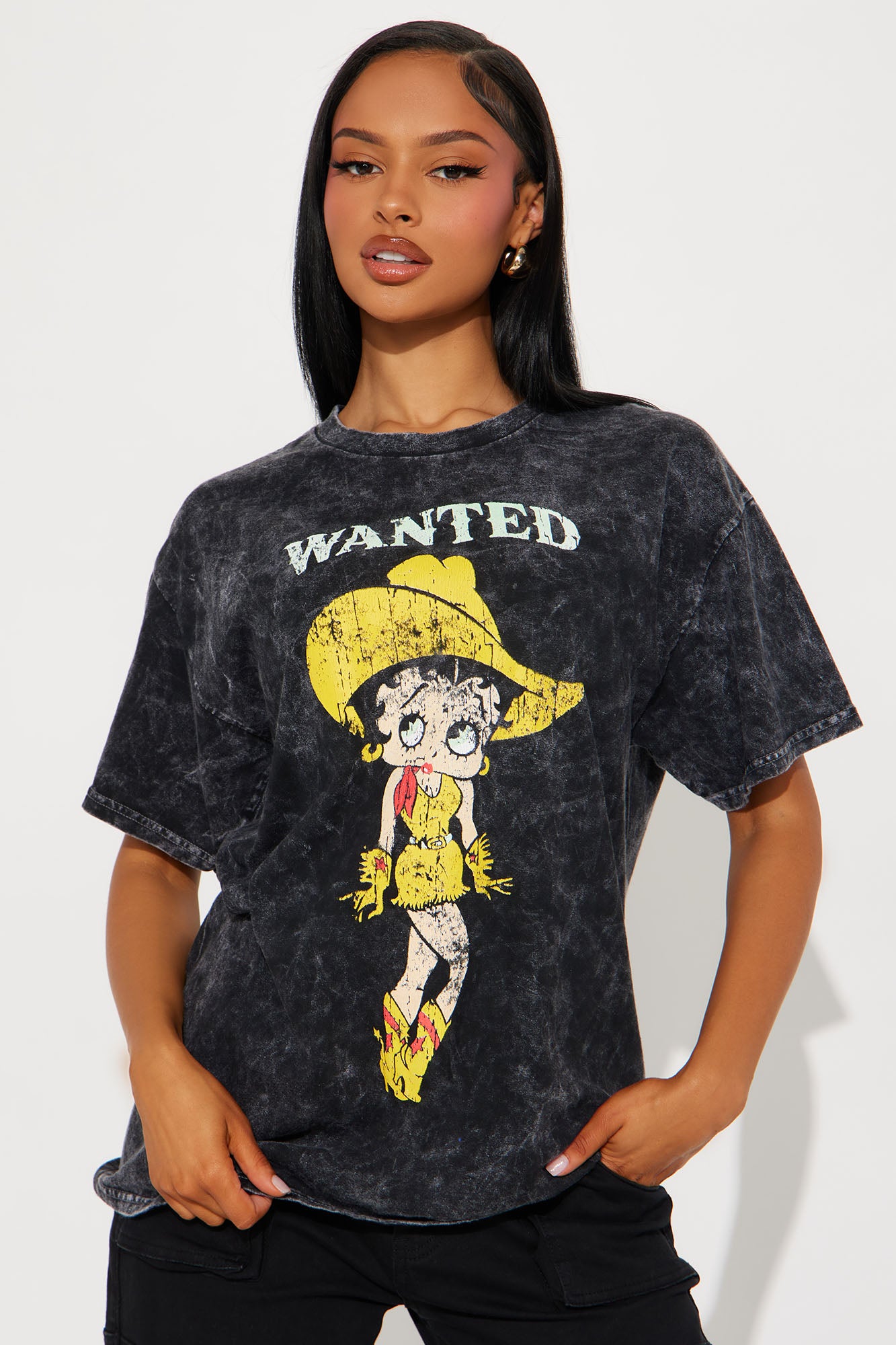 Betty Boop Wanted Washed  Tee