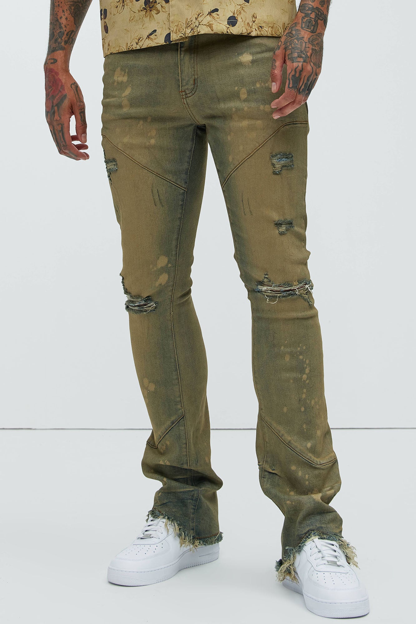 Dirty Street Way Stacked Skinny Flare Jeans