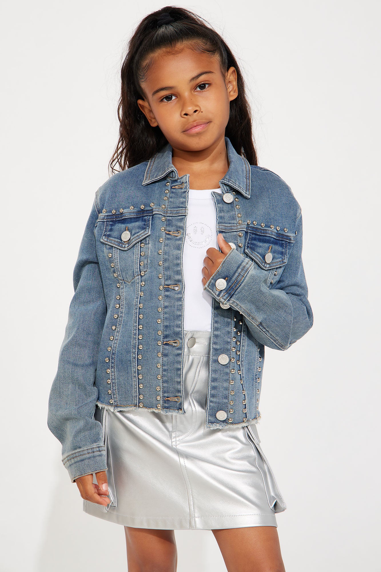 Mini What A Stud Denim Jacket