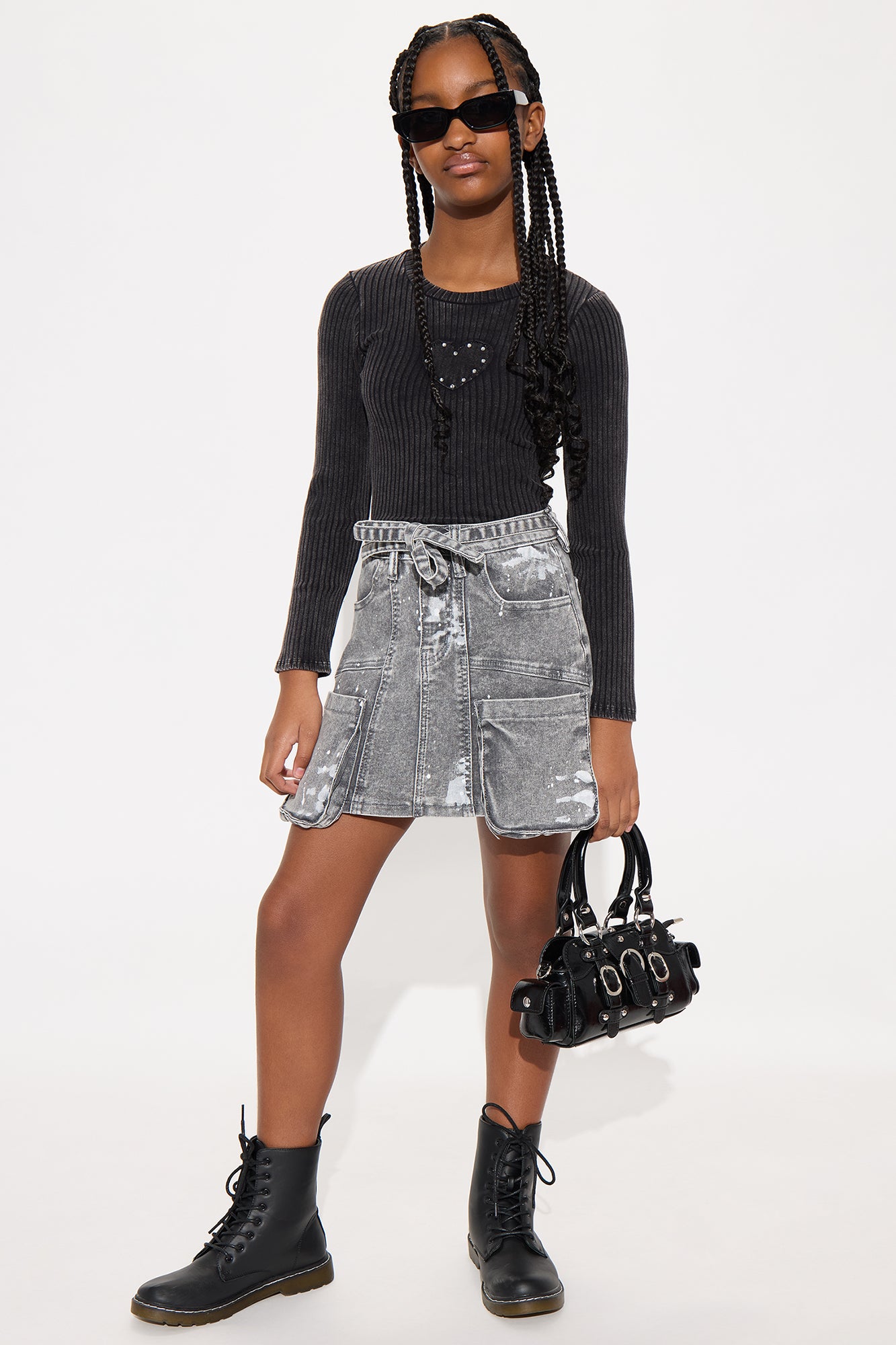 Mini Ariana Cargo Denim Skirt