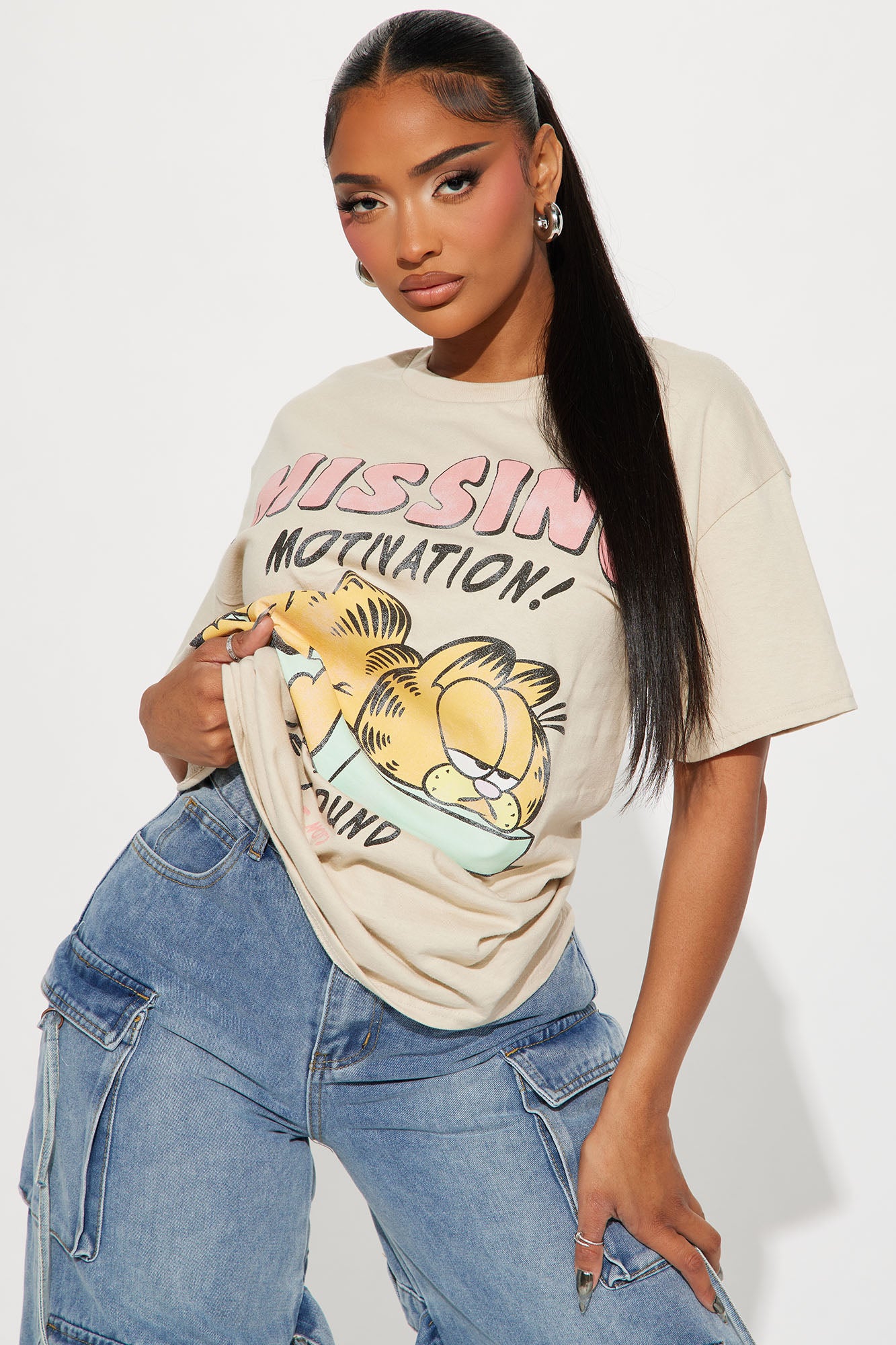 Missing Motivation Garfield Tee