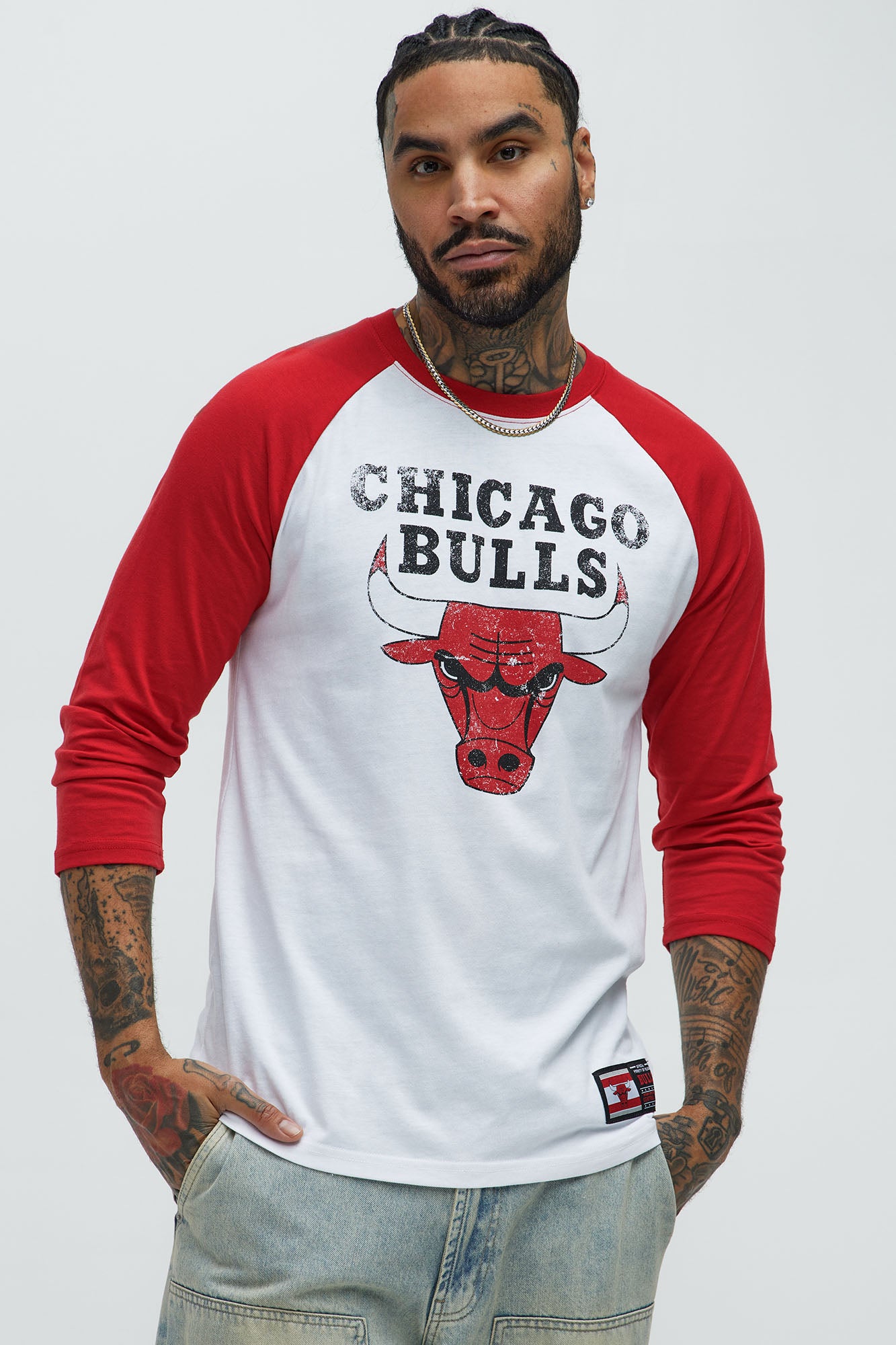 Bulls Fade Away 3/4 Sleeve Tee