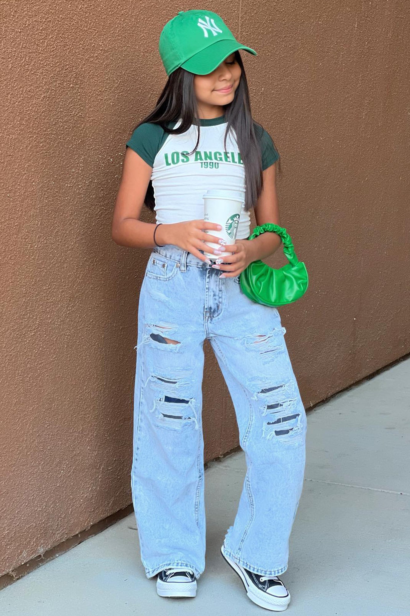 Mini Keep It Gold Distressed Boyfriend Jeans