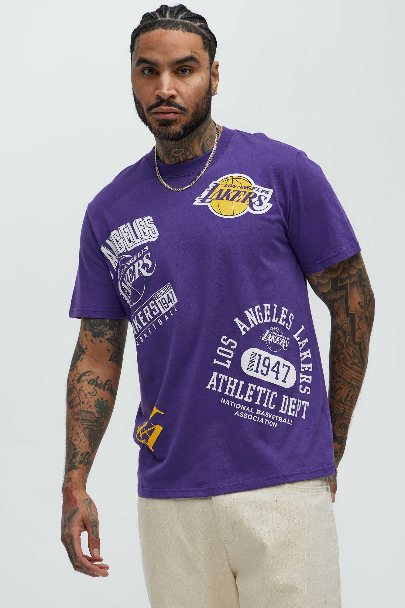 Lakers Slap Shots Short Sleeve Tee