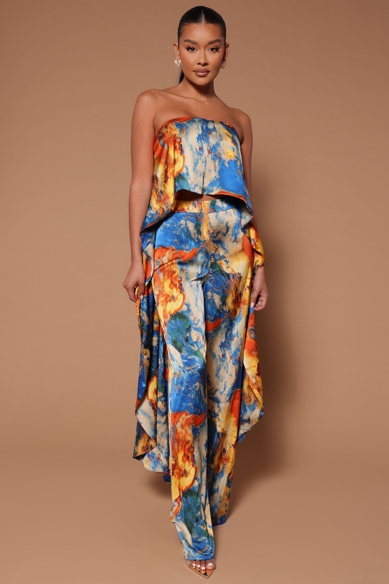 Eva High Low Satin Top