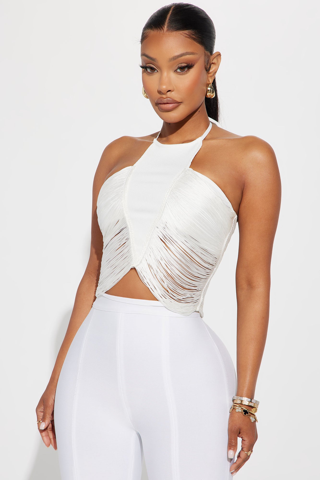 Frazia Fringe Halter Top