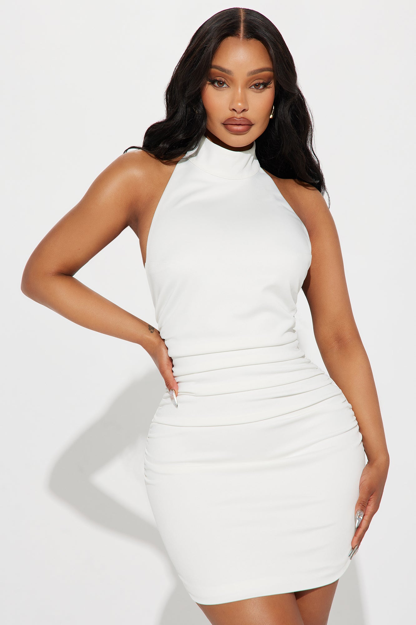 Allison Ruched Mini Dress