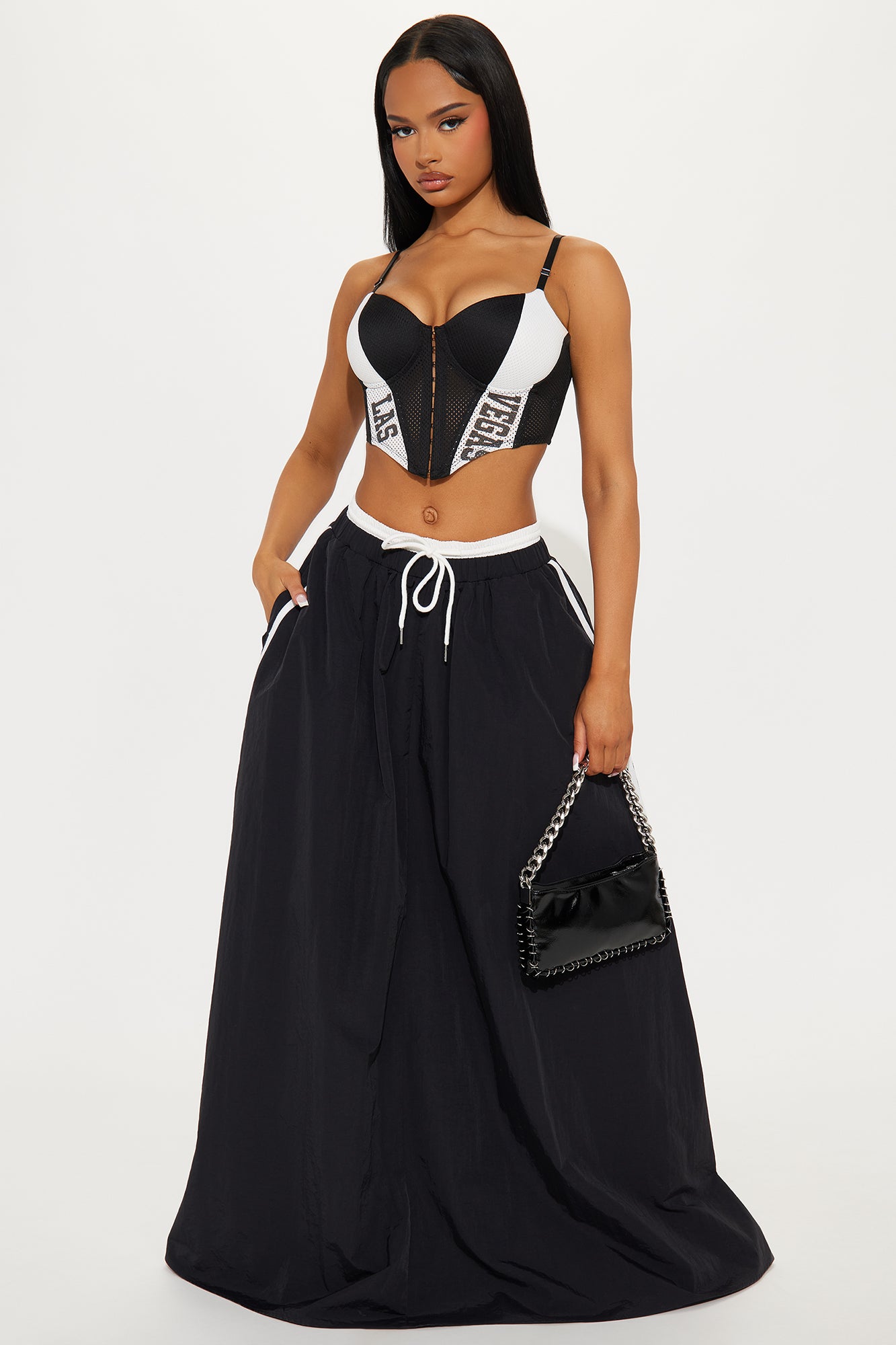 Sporty Gal Striped Maxi Skirt