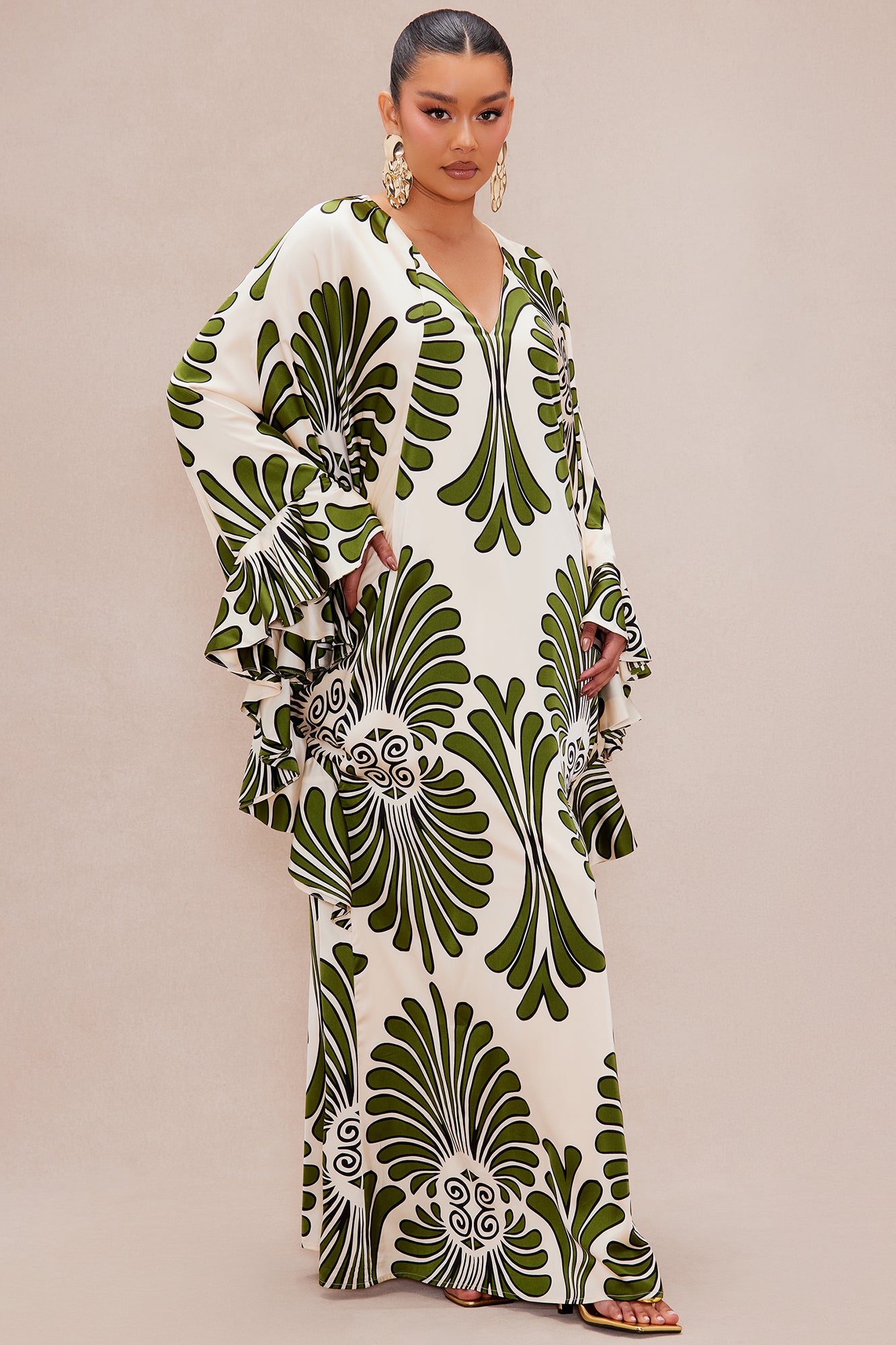All Inclusive Satin Kaftan Dress