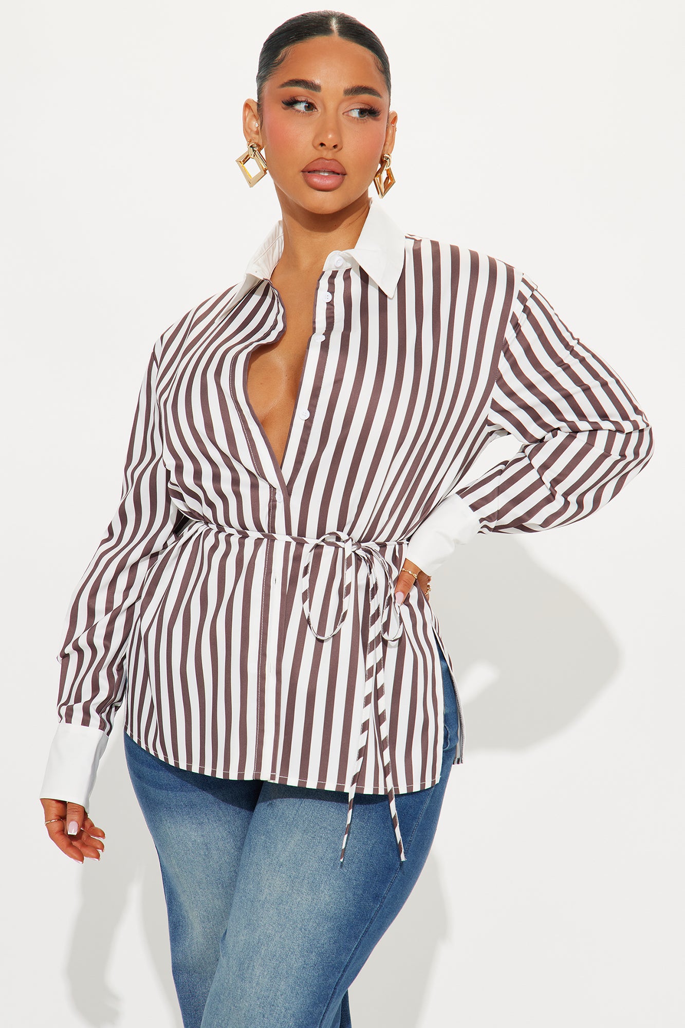 Aylene Striped Poplin Shirt