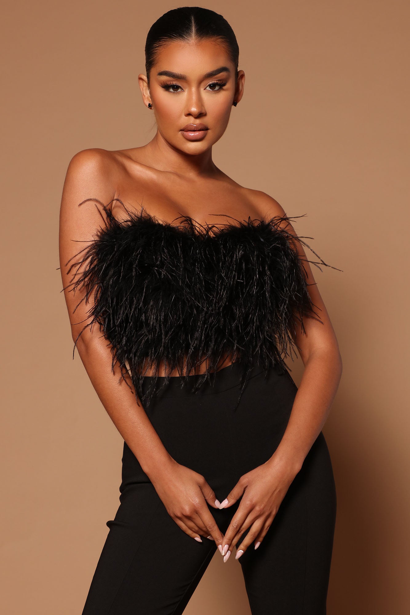 Asalia Feathered Top
